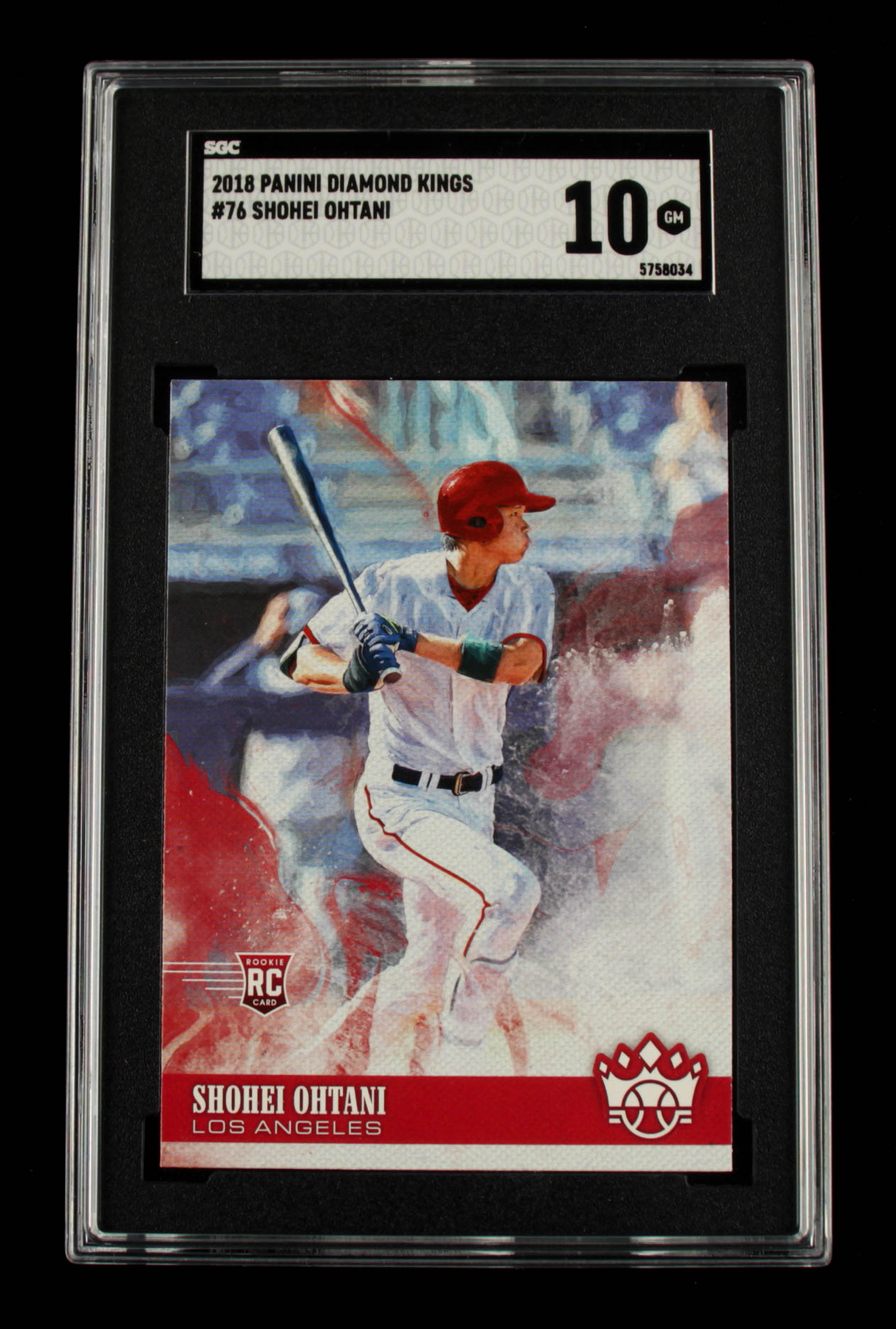 Shohei Ohtani 2018 Diamond Kings #76 RC (SGC 10) at PristineAuction.com Shohei Ohtani 2018 Diamond Kings #76 RC (SGC 10) at PristineAuction.com