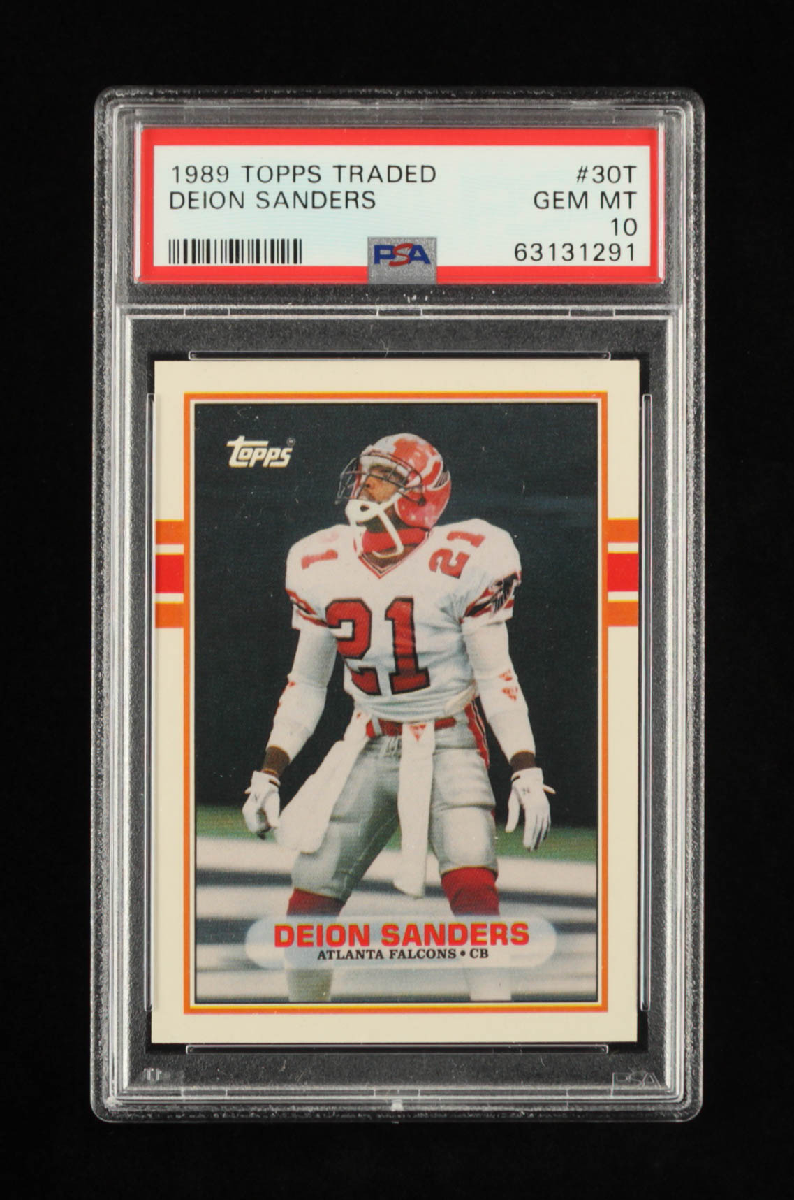 Deion Sanders 1989 Topps Traded #30T RC (PSA 10) at PristineAuction.com Deion Sanders 1989 Topps Traded #30T RC (PSA 10) at PristineAuction.com