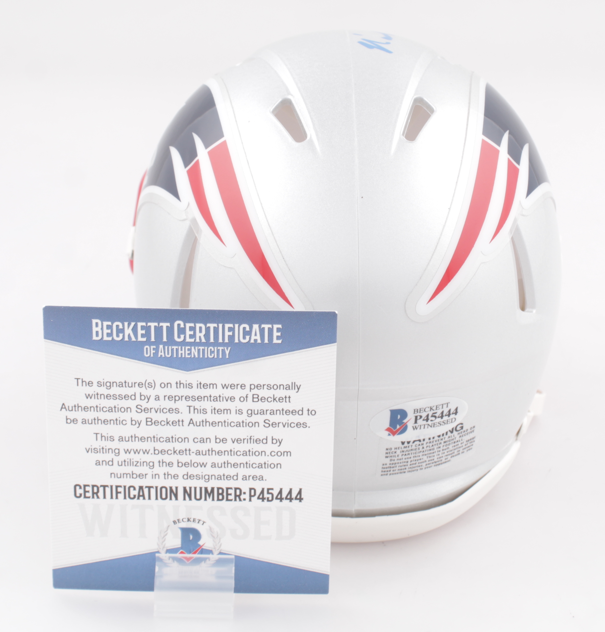 N'Keal Harry Signed Patriots Speed Mini Helmet (Beckett COA) at PristineAuction.com N'Keal Harry Signed Patriots Speed Mini Helmet (Beckett COA) at PristineAuction.com