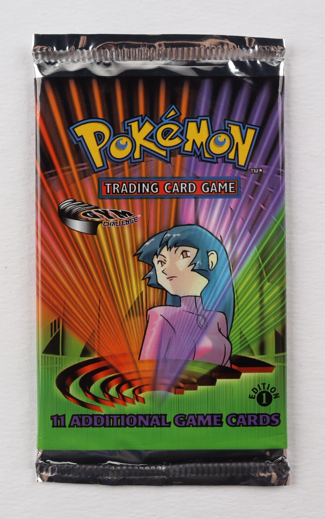 2000 Pokemon TCG Gym Challenge 1st Edition Booster Pack with (11) Cards - Sabrina Art at PristineAuction.com 2000 Pokemon TCG Gym Challenge 1st Edition Booster Pack with (11) Cards - Sabrina Art at PristineAuction.com