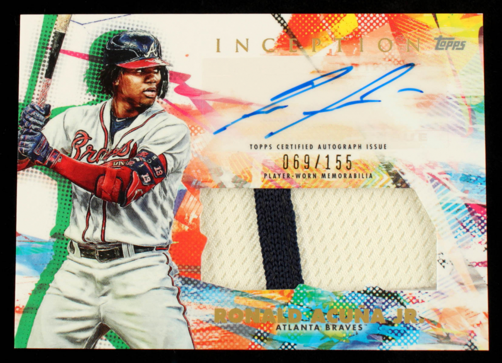 Ronald Acuna Jr. 2020 Topps Inception Patch Autographs #IAPRAJ #069/155