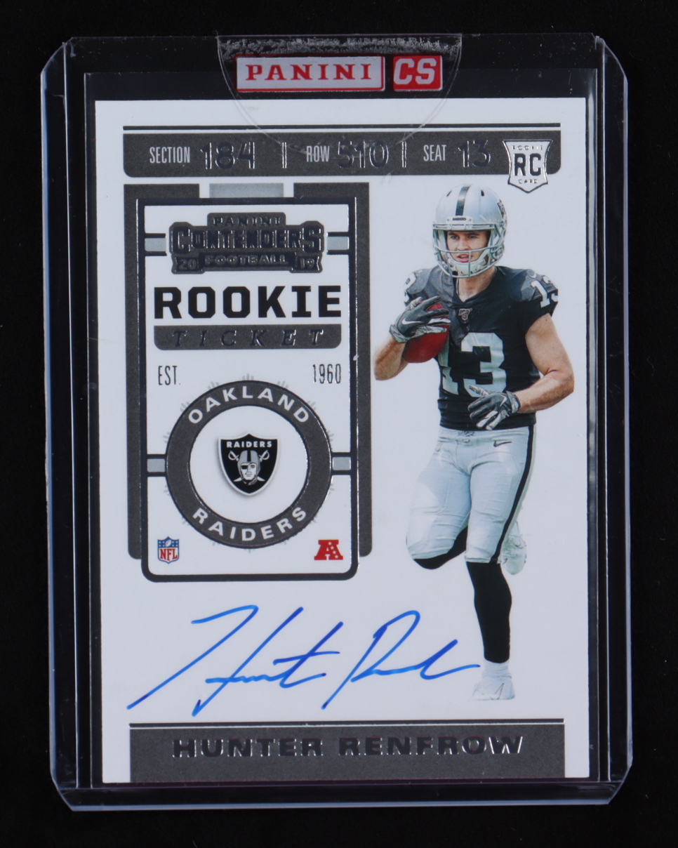 Hunter Renfrow 2019 Panini Contenders #139A Auto RC at PristineAuction.com Hunter Renfrow 2019 Panini Contenders #139A Auto RC at PristineAuction.com