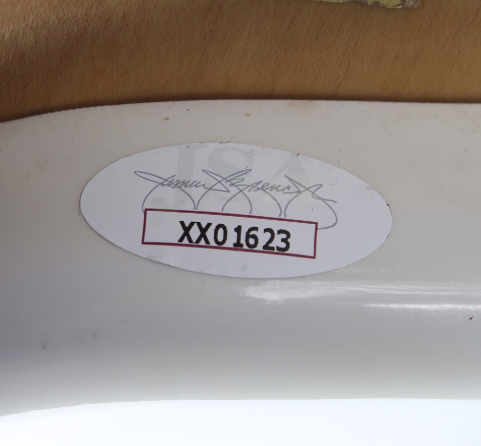 "Duran Duran" 46" Full-Size Electric Bass Guitar Signed by (4) with Simon Le Bon, Nick Rhodes, John Taylor & Warren Cuccurullo (JSA Hologram) at PristineAuction.com "Duran Duran" 46" Full-Size Electric Bass Guitar Signed by (4) with Simon Le Bon, Nick Rhodes, John Taylor & Warren Cuccurullo (JSA Hologram) at PristineAuction.com