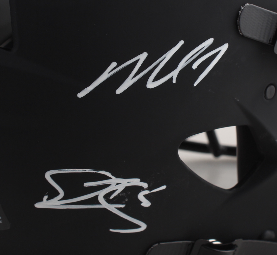 Eagles Full-Size Authentic On-Field Eclipse Alternate Speed Helmet Signed by (4) with Donavan McNabb, Randall Cunningham, Ron Jaworski & Michael Vick (JSA COA) at PristineAuction.com Eagles Full-Size Authentic On-Field Eclipse Alternate Speed Helmet Signed by (4) with Donavan McNabb, Randall Cunningham, Ron Jaworski & Michael Vick (JSA COA) at PristineAuction.com