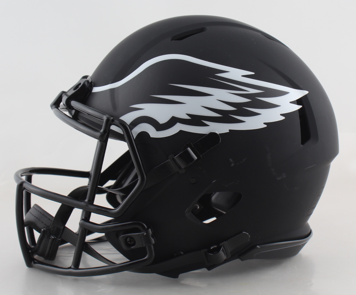 Eagles Full-Size Authentic On-Field Eclipse Alternate Speed Helmet Signed by (4) with Donavan McNabb, Randall Cunningham, Ron Jaworski & Michael Vick (JSA COA) at PristineAuction.com Eagles Full-Size Authentic On-Field Eclipse Alternate Speed Helmet Signed by (4) with Donavan McNabb, Randall Cunningham, Ron Jaworski & Michael Vick (JSA COA) at PristineAuction.com