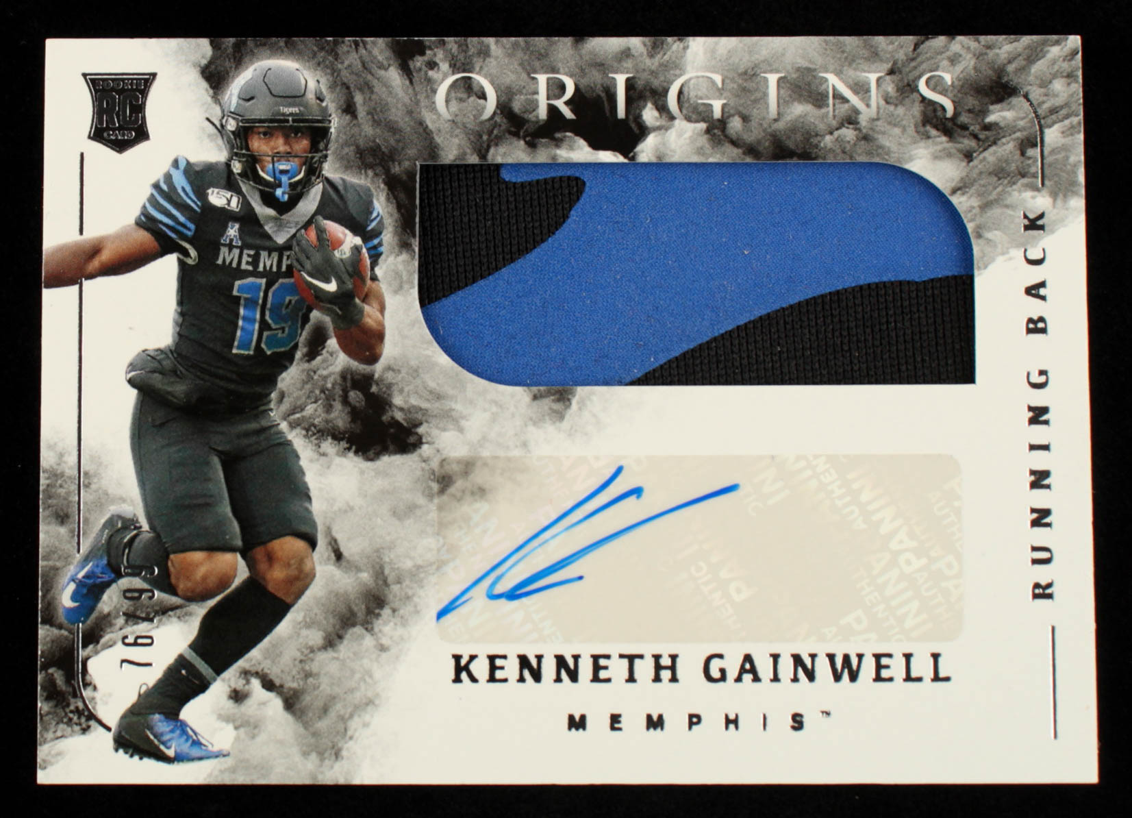 Kenneth Gainwell 2021 Panini Chronicles Draft Picks Origins Rookie Jumbo Patch Autographs #16 #76/99 at PristineAuction.com Kenneth Gainwell 2021 Panini Chronicles Draft Picks Origins Rookie Jumbo Patch Autographs #16 #76/99 at PristineAuction.com