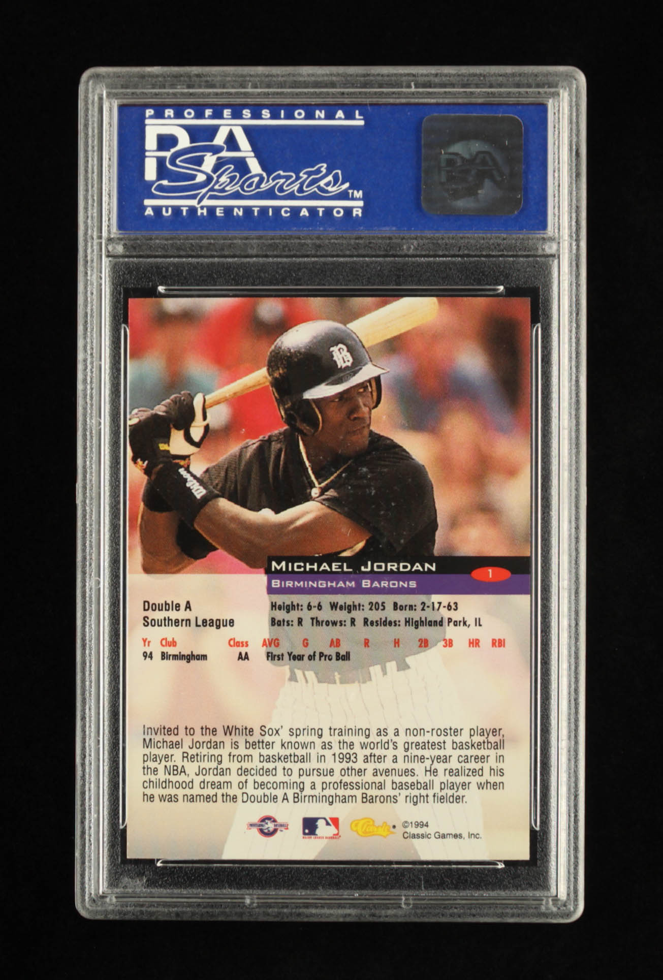 Michael Jordan 1994 Classic #1 (PSA 10) at PristineAuction.com Michael Jordan 1994 Classic #1 (PSA 10) at PristineAuction.com