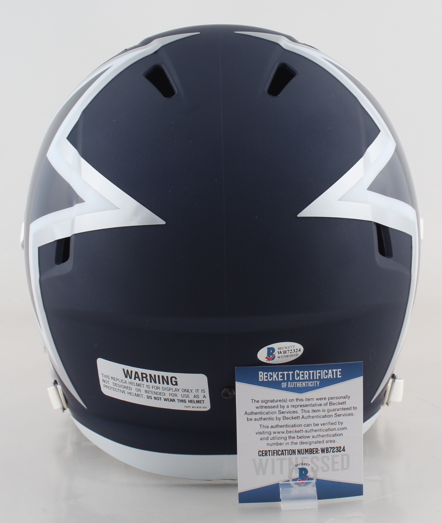 Ezekiel Elliott Signed Cowboys Full-Size AMP Alternate Speed Helmet (Beckett COA) at PristineAuction.com Ezekiel Elliott Signed Cowboys Full-Size AMP Alternate Speed Helmet (Beckett COA) at PristineAuction.com