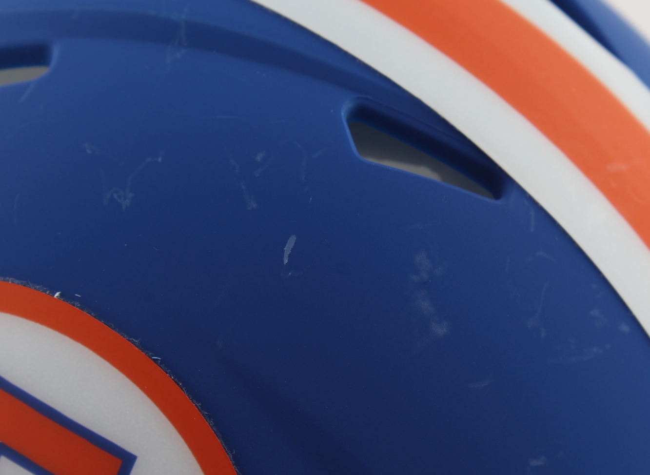 Justin Shorter Signed Florida Gators Matte Blue Throwback Speed Mini Helmet (JSA COA) at PristineAuction.com Justin Shorter Signed Florida Gators Matte Blue Throwback Speed Mini Helmet (JSA COA) at PristineAuction.com