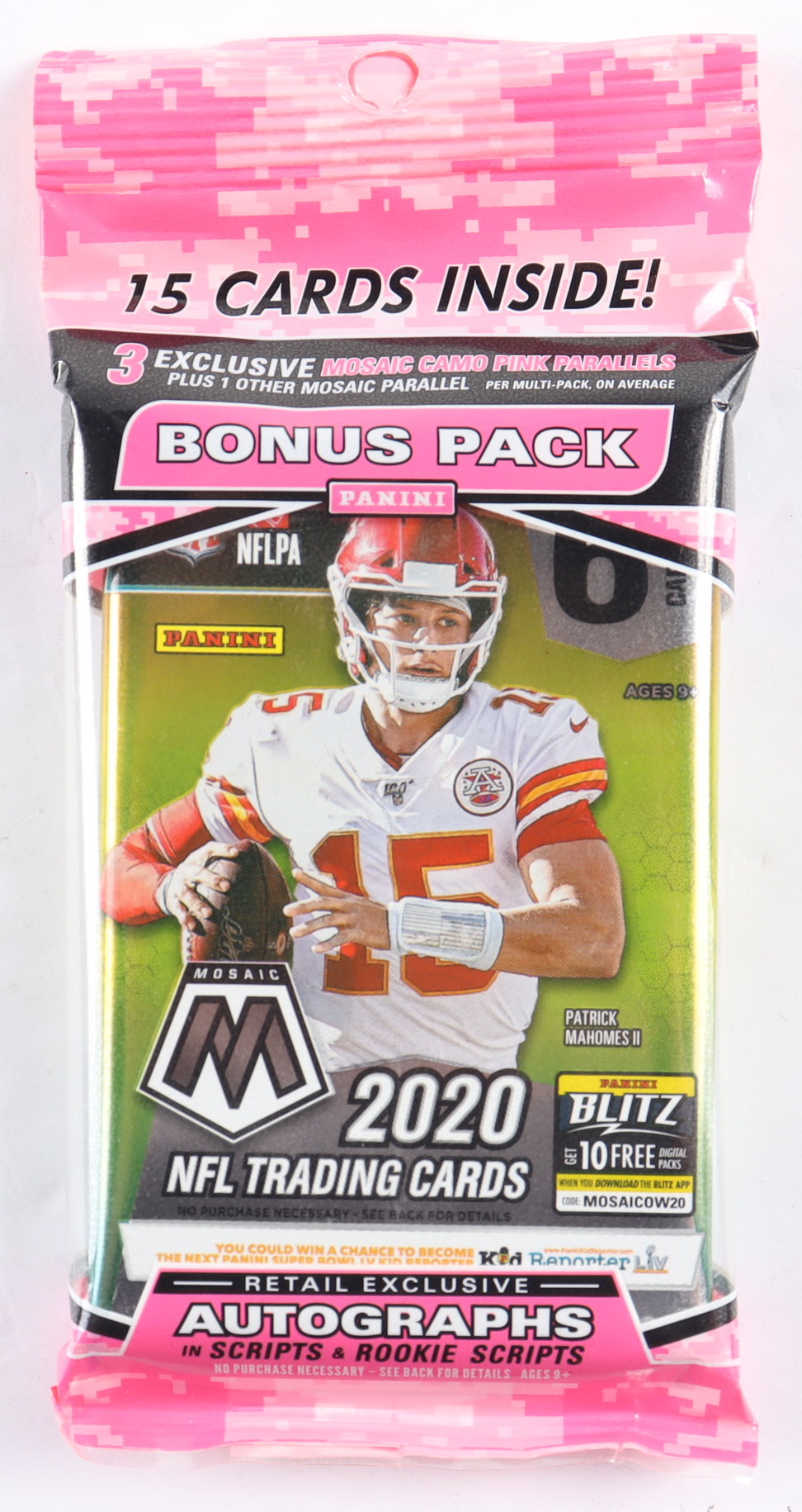 2020 Panini Mosaic Football Cello Pack with (15) Cards at PristineAuction.com 2020 Panini Mosaic Football Cello Pack with (15) Cards at PristineAuction.com