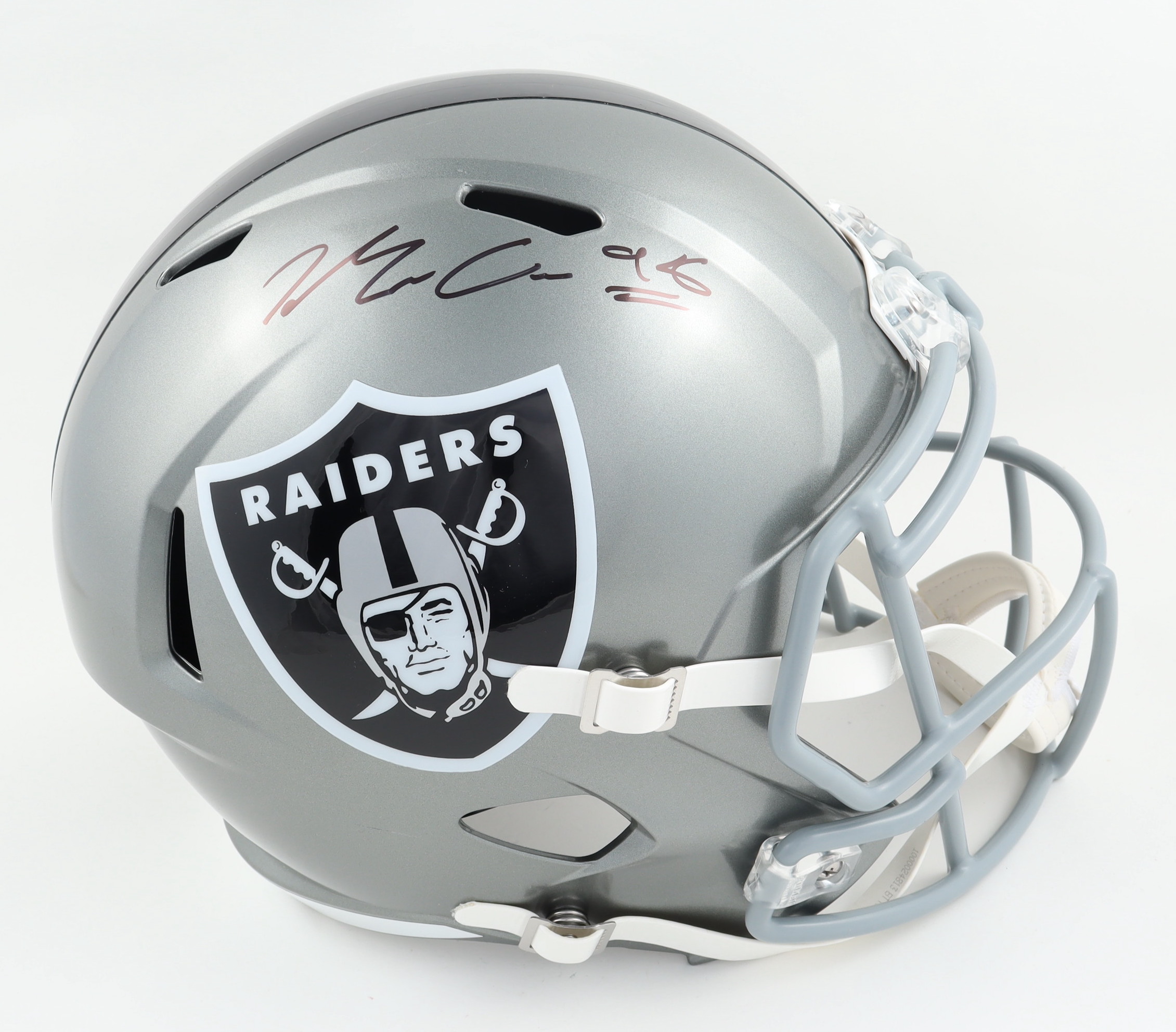 Maxx Crosby Signed Raiders Full-Size Speed Helmet (Beckett Hologram) at PristineAuction.com Maxx Crosby Signed Raiders Full-Size Speed Helmet (Beckett Hologram) at PristineAuction.com
