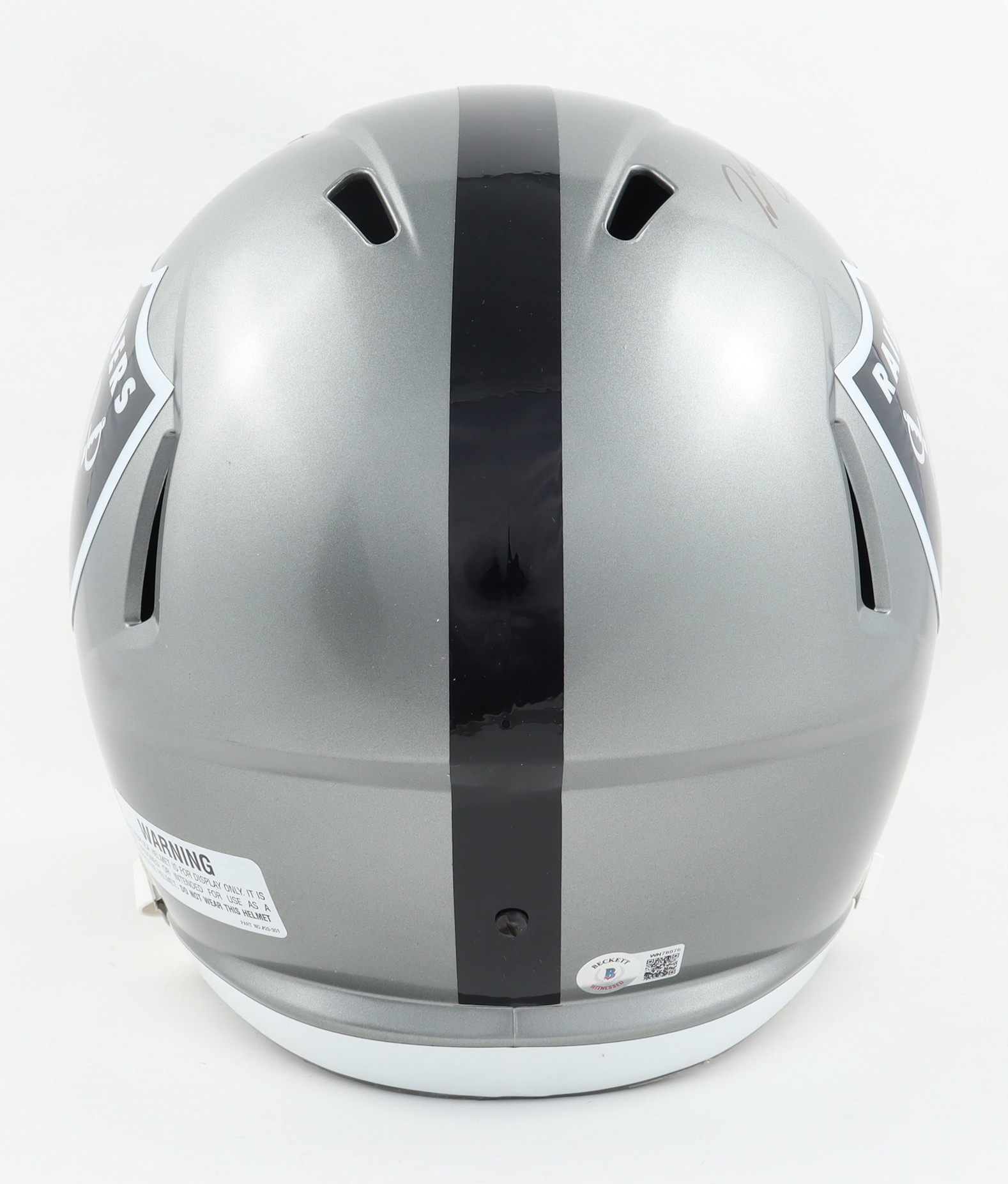 Maxx Crosby Signed Raiders Full-Size Speed Helmet (Beckett Hologram) at PristineAuction.com Maxx Crosby Signed Raiders Full-Size Speed Helmet (Beckett Hologram) at PristineAuction.com