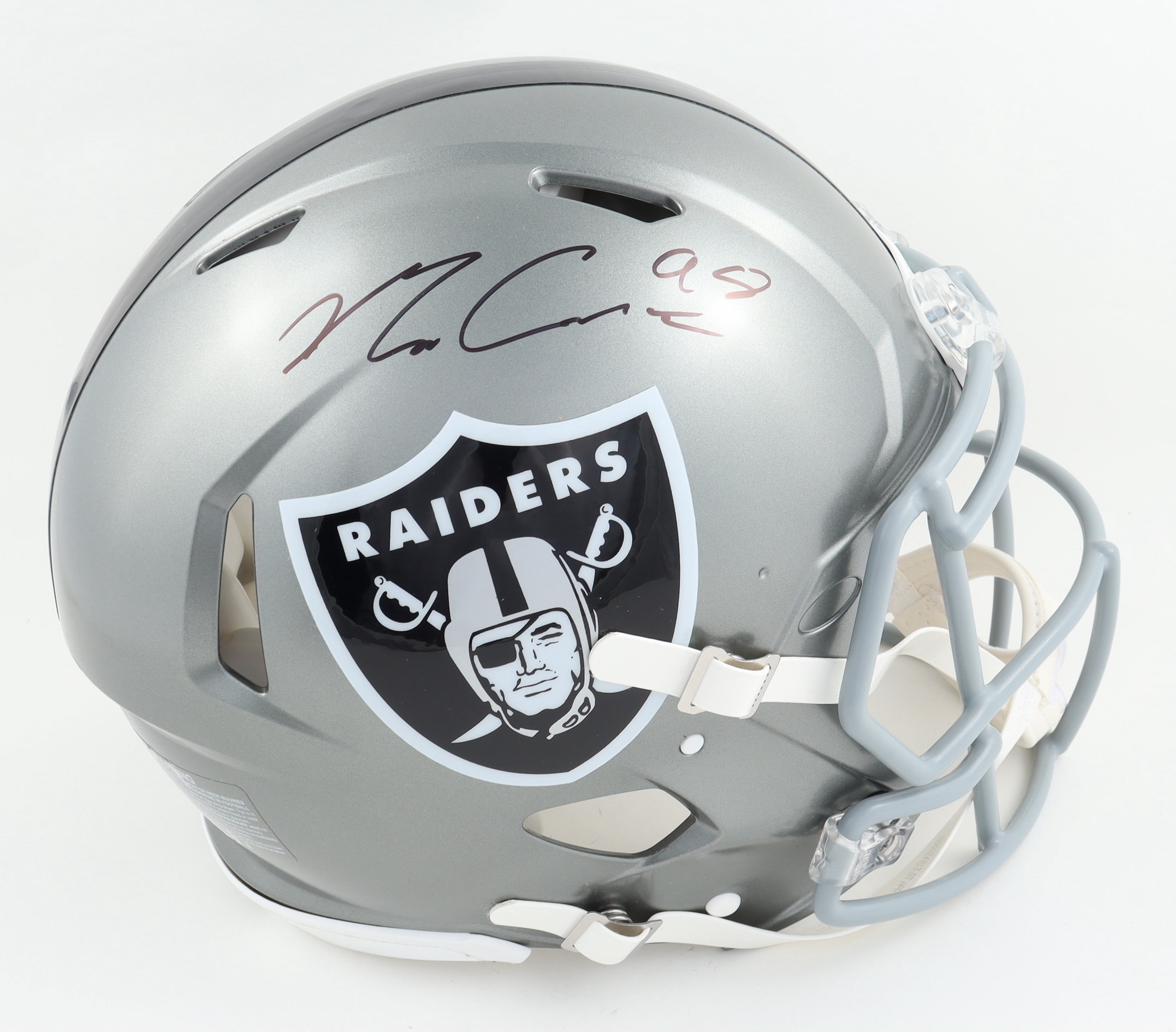 Maxx Crosby Signed Raiders Full-Size Authentic On-Field Flash Alternate Speed Helmet (Beckett Hologram) at PristineAuction.com Maxx Crosby Signed Raiders Full-Size Authentic On-Field Flash Alternate Speed Helmet (Beckett Hologram) at PristineAuction.com