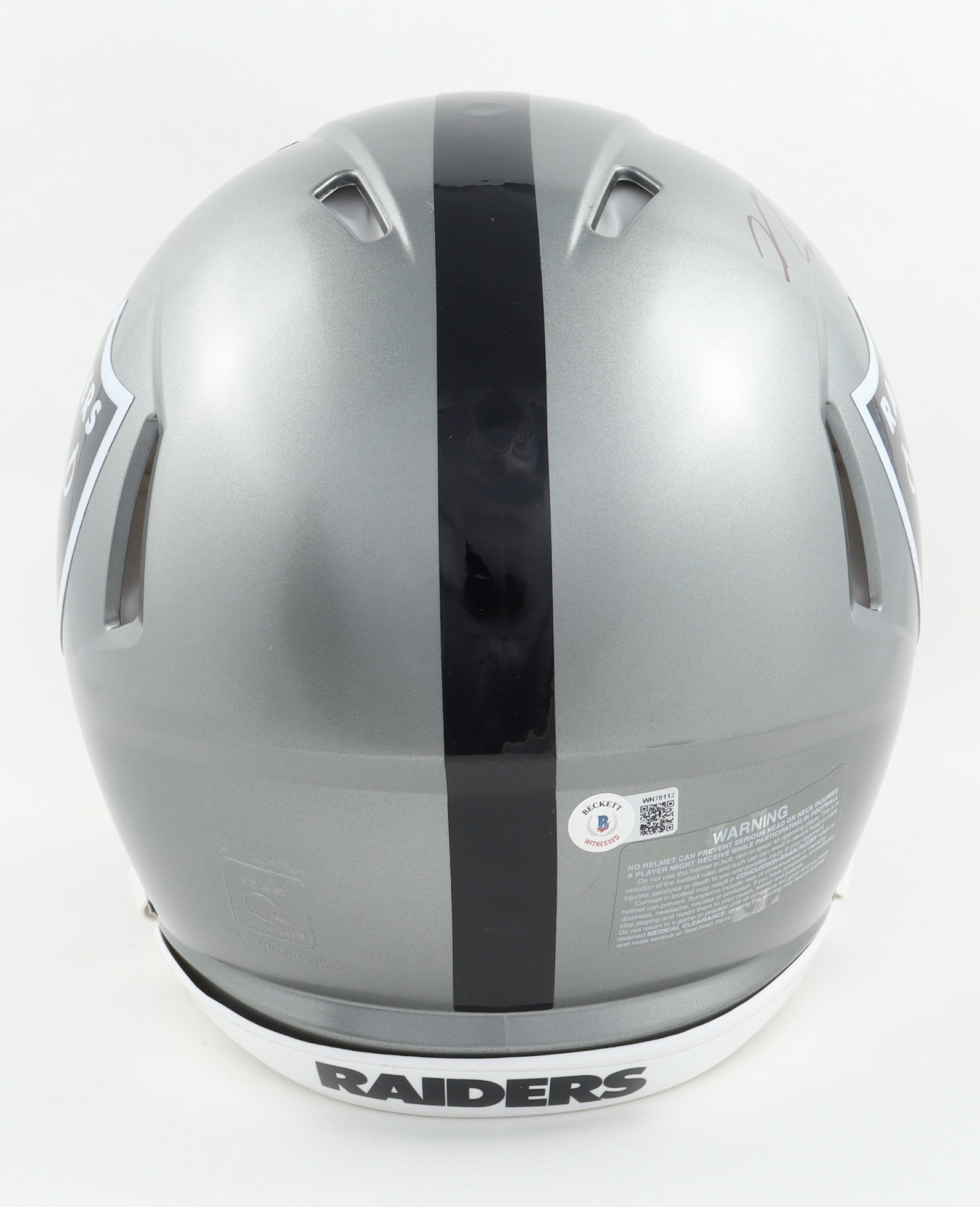 Maxx Crosby Signed Raiders Full-Size Authentic On-Field Flash Alternate Speed Helmet (Beckett Hologram) at PristineAuction.com Maxx Crosby Signed Raiders Full-Size Authentic On-Field Flash Alternate Speed Helmet (Beckett Hologram) at PristineAuction.com