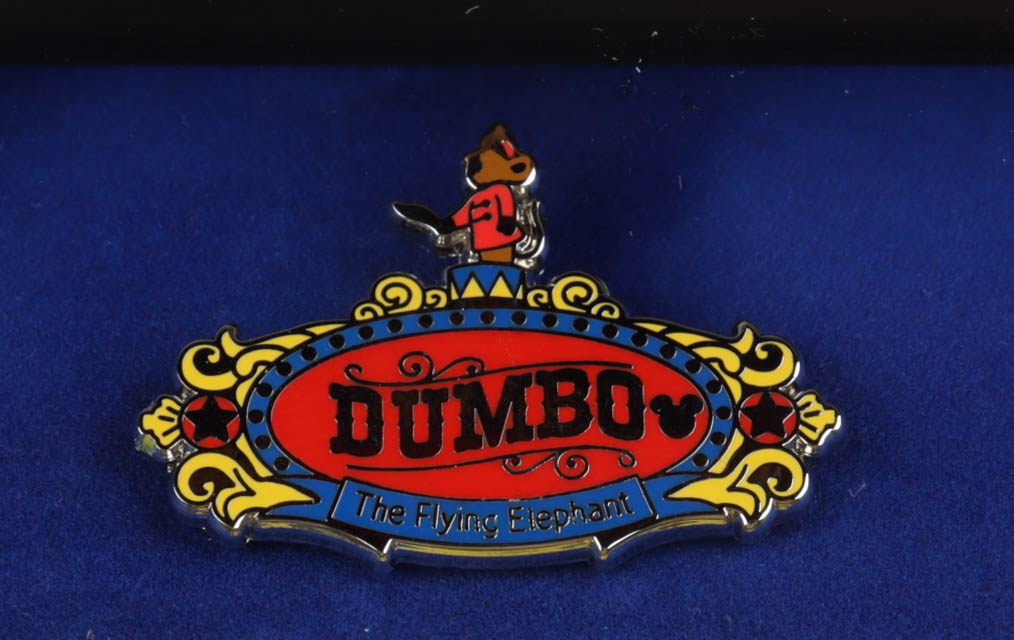 Walt Disney's "Dumbo" 15x23x1 Custom Framed Shadowbox Print Display with 1960 Ceramic Figurines Set Of (3) (See Description) at PristineAuction.com Walt Disney's "Dumbo" 15x23x1 Custom Framed Shadowbox Print Display with 1960 Ceramic Figurines Set Of (3) (See Description) at PristineAuction.com