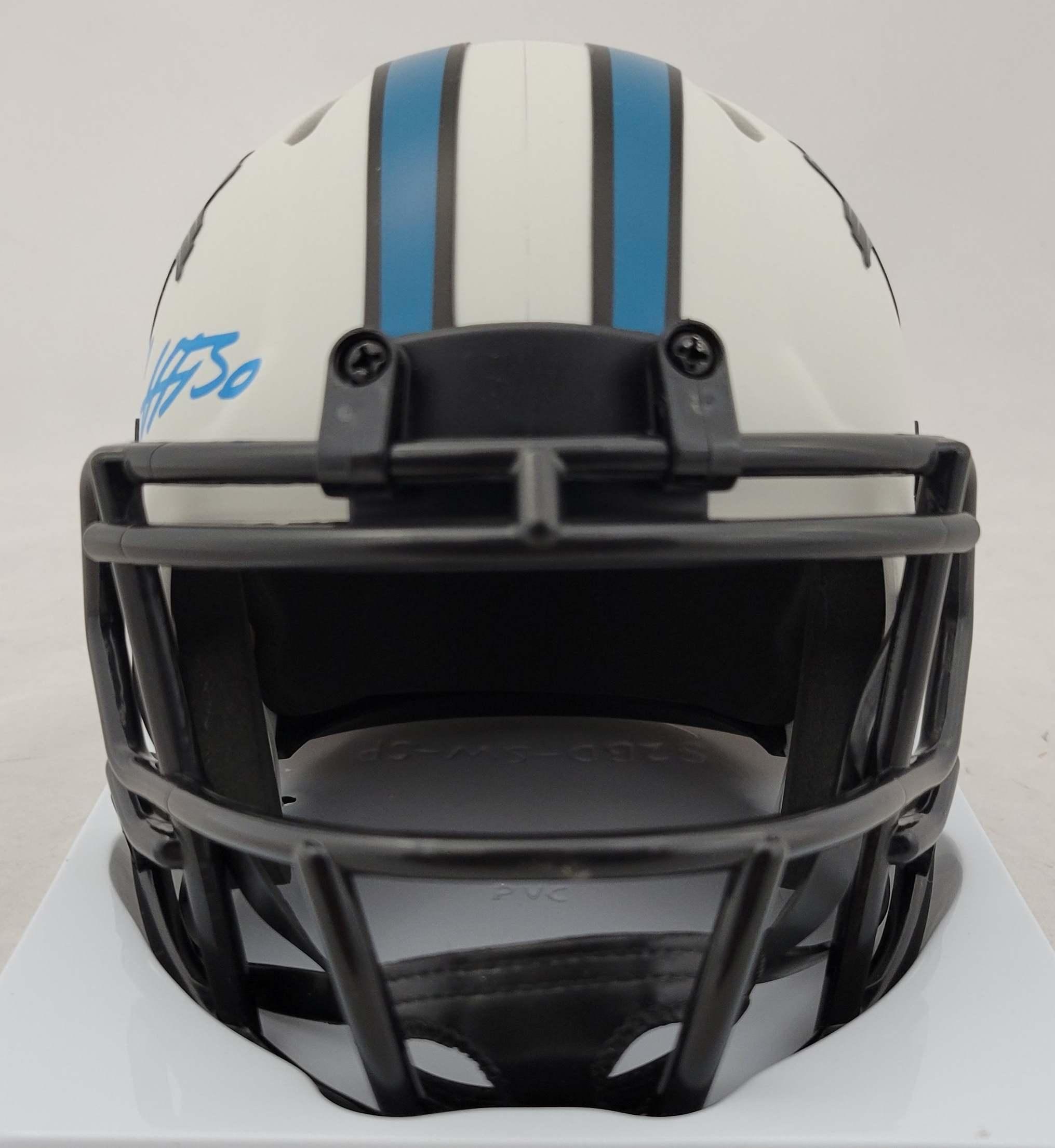 Chuba Hubbard Signed Panthers Lunar Eclipse Alternate Speed Mini Helmet (Beckett) at PristineAuction.com Chuba Hubbard Signed Panthers Lunar Eclipse Alternate Speed Mini Helmet (Beckett) at PristineAuction.com