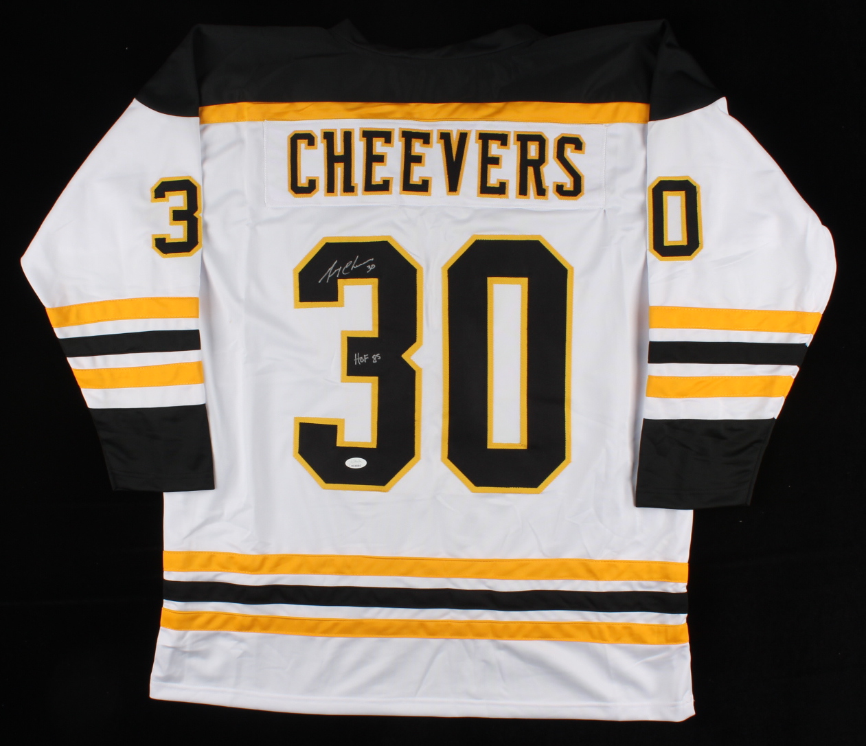 Gerry Cheevers Signed Jersey Inscribed "HOF 85" (JSA COA) at PristineAuction.com Gerry Cheevers Signed Jersey Inscribed "HOF 85" (JSA COA) at PristineAuction.com