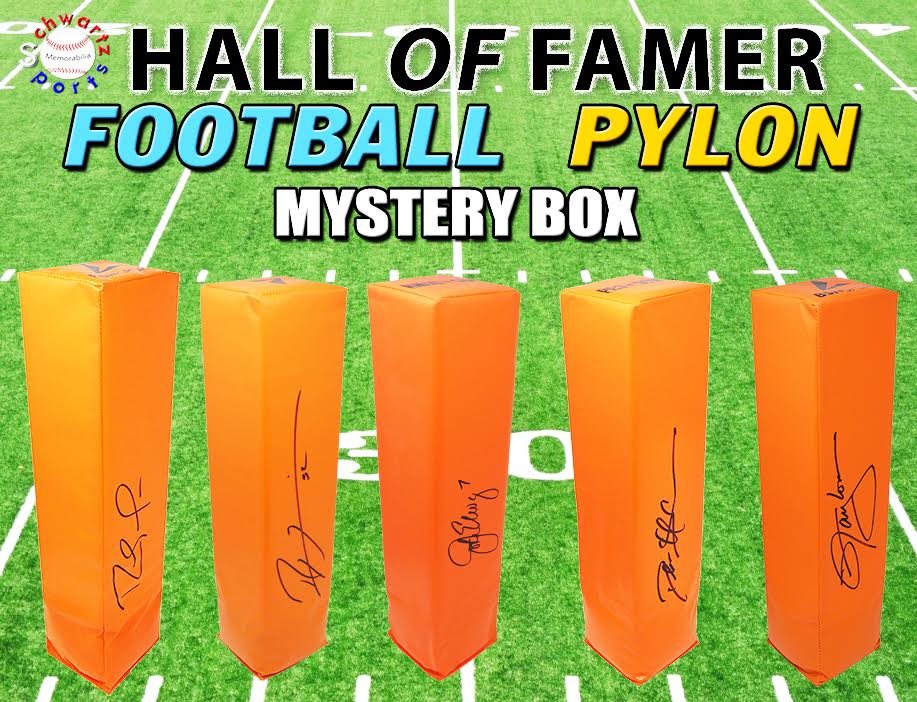 Schwartz Sports Football Hall of Famer Signed Endzone Pylon Mystery Box - Series 5 (Limited to 75) (HALL OF FAMER IN EVERY BOX!!) at PristineAuction.com Schwartz Sports Football Hall of Famer Signed Endzone Pylon Mystery Box - Series 5 (Limited to 75) (HALL OF FAMER IN EVERY BOX!!) at PristineAuction.com