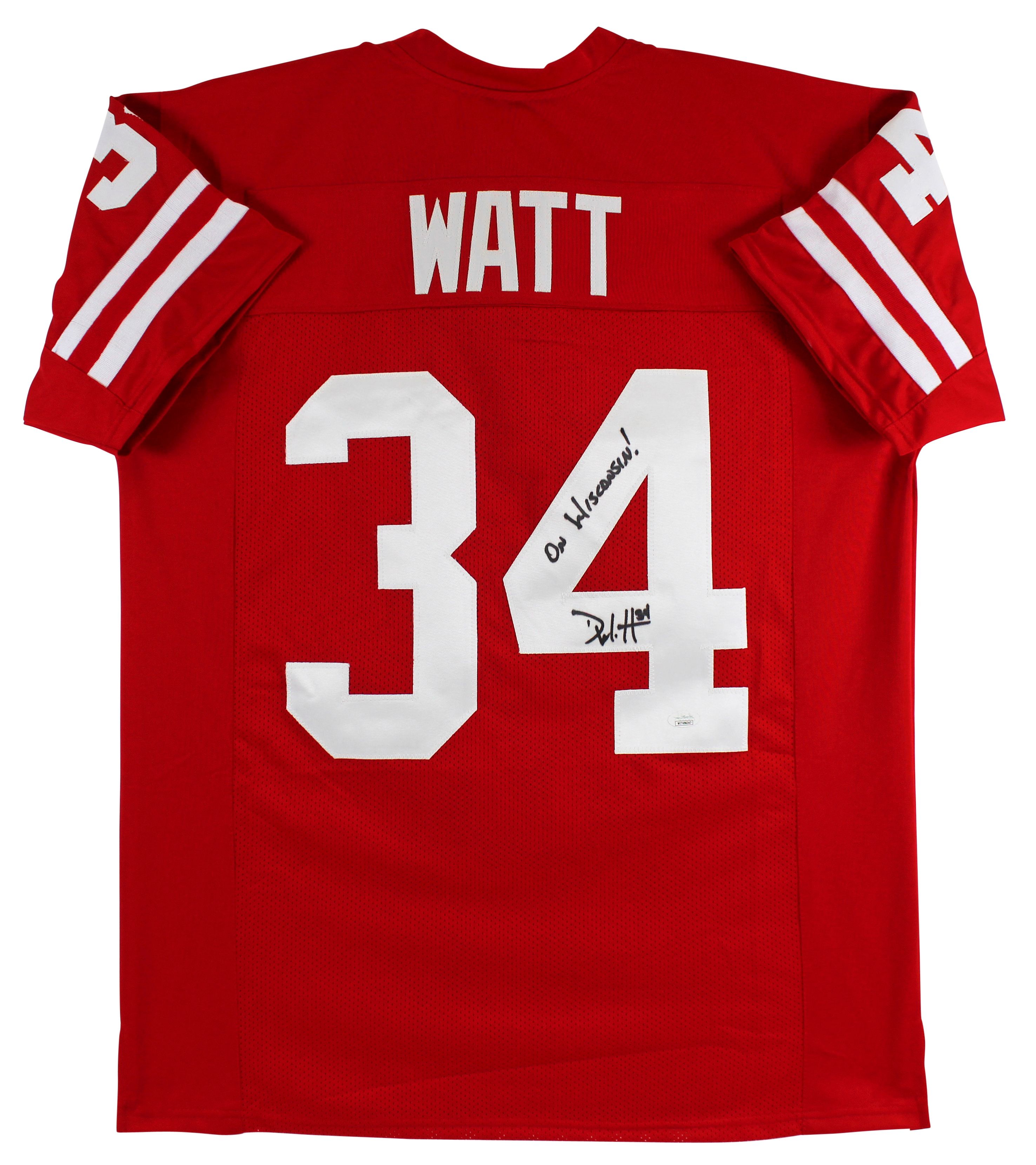 Derek Watt Signed Jersey Inscribed "On Wisconsin!" (JSA) at PristineAuction.com Derek Watt Signed Jersey Inscribed "On Wisconsin!" (JSA) at PristineAuction.com
