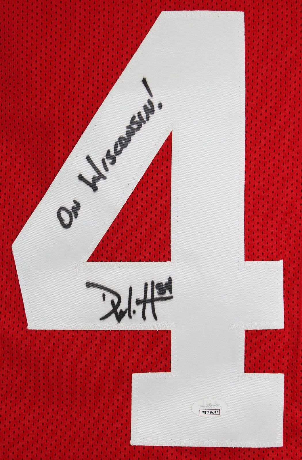 Derek Watt Signed Jersey Inscribed "On Wisconsin!" (JSA) at PristineAuction.com Derek Watt Signed Jersey Inscribed "On Wisconsin!" (JSA) at PristineAuction.com