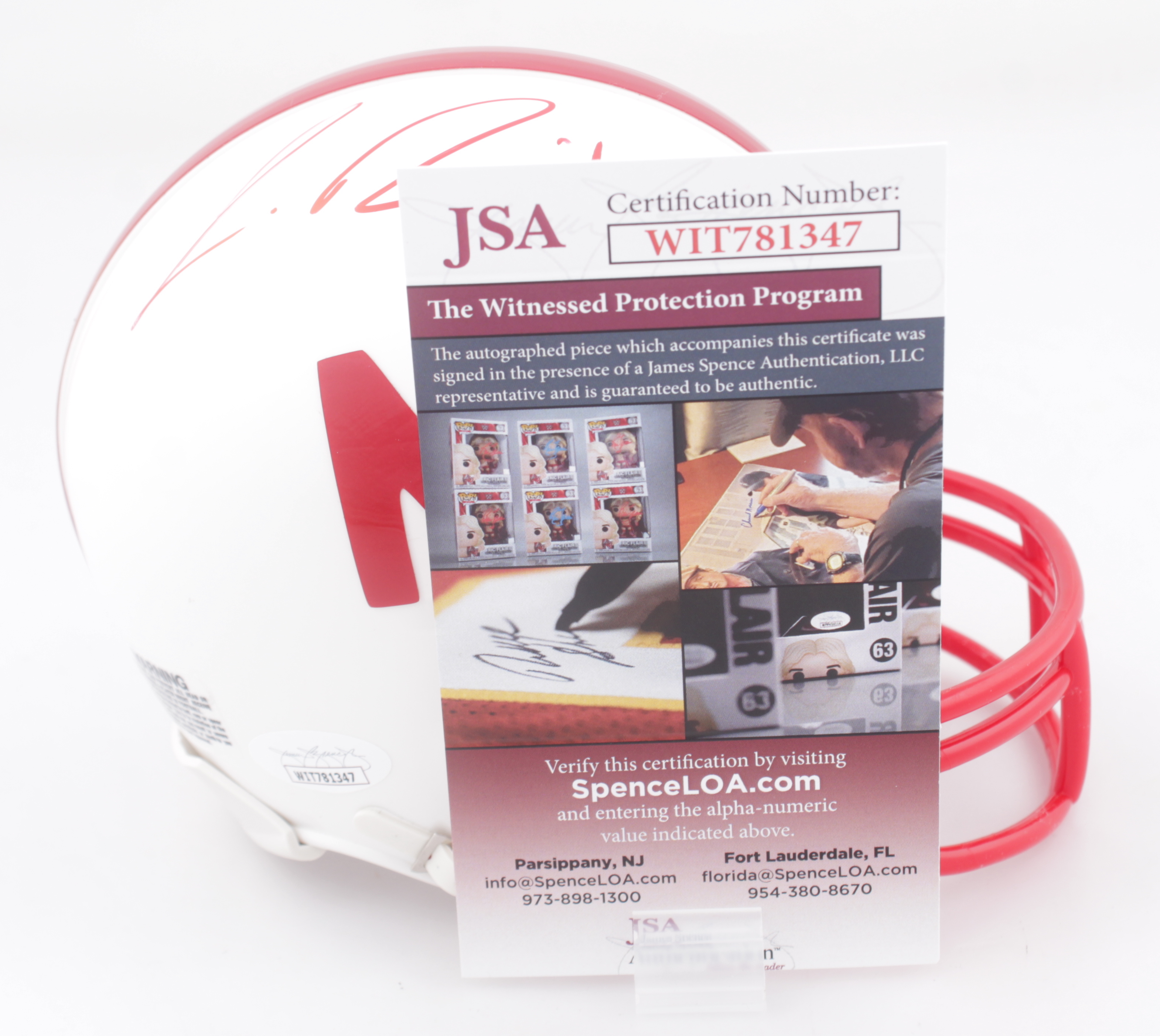 Lavonte David Signed Nebraska Cornhuskers Mini Helmet (JSA COA) (See Description) at PristineAuction.com Lavonte David Signed Nebraska Cornhuskers Mini Helmet (JSA COA) (See Description) at PristineAuction.com