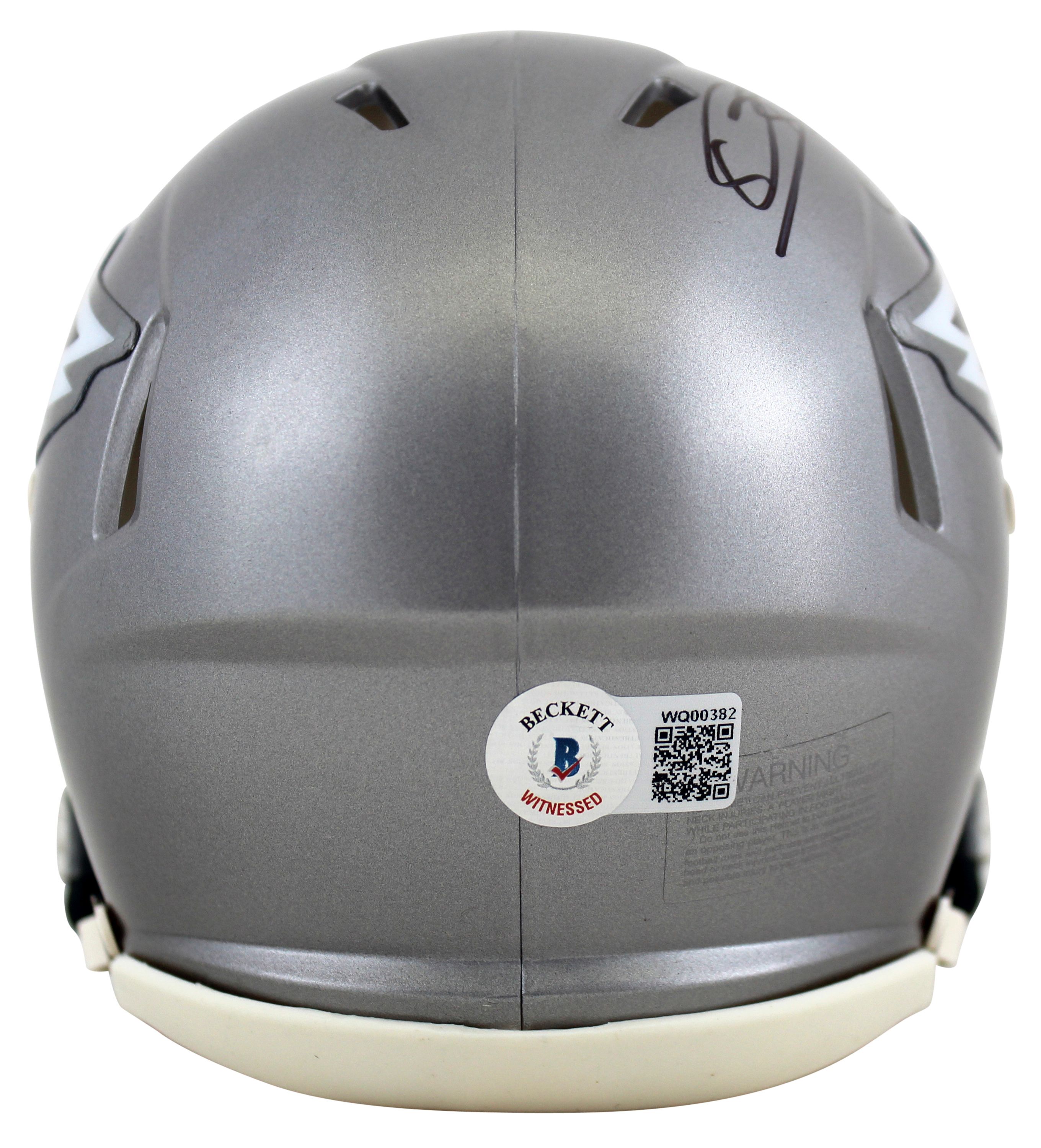 Donovan McNabb Signed Eagles Flash Alternate Speed Mini Helmet (Beckett) at PristineAuction.com Donovan McNabb Signed Eagles Flash Alternate Speed Mini Helmet (Beckett) at PristineAuction.com