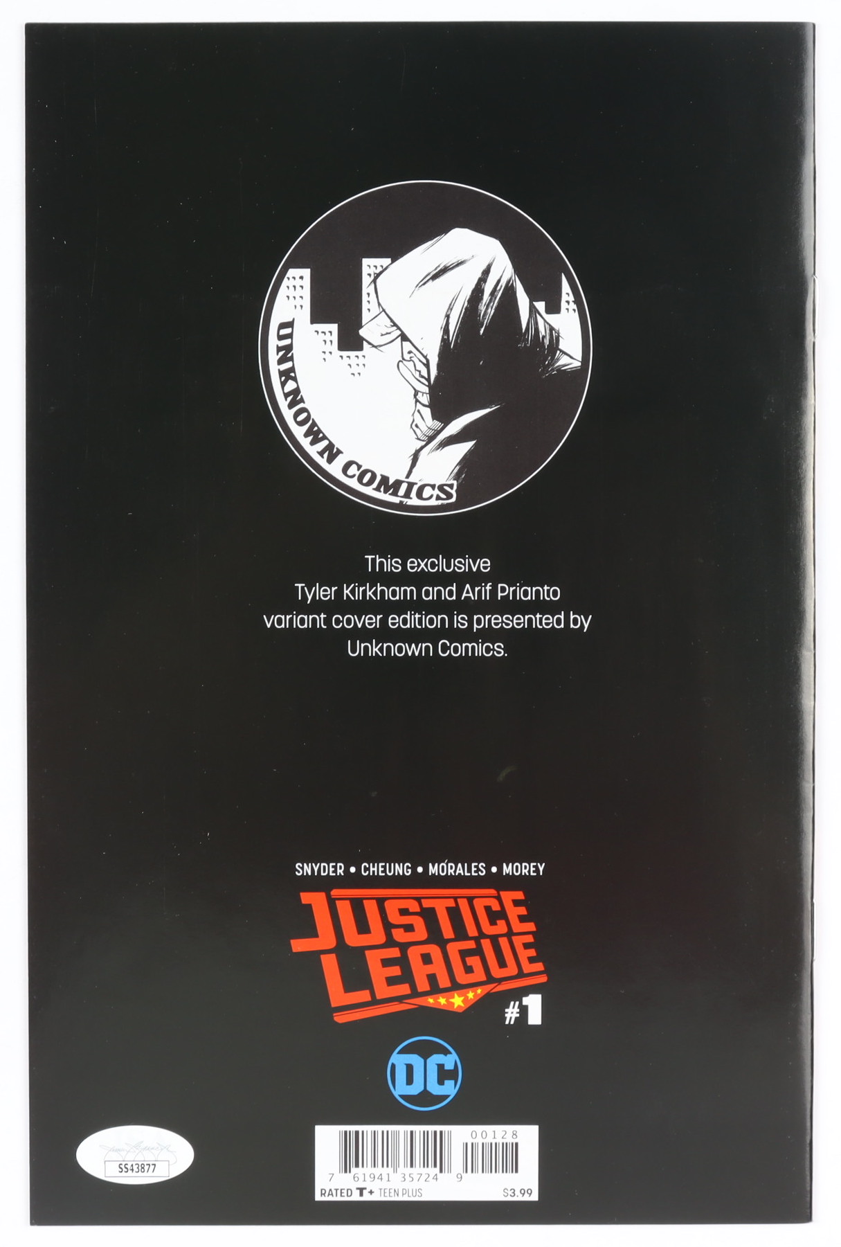 Tyler Kirkham Signed 2018 "Justice League" Issue #1 DC Comic Book (JSA COA) at PristineAuction.com Tyler Kirkham Signed 2018 "Justice League" Issue #1 DC Comic Book (JSA COA) at PristineAuction.com