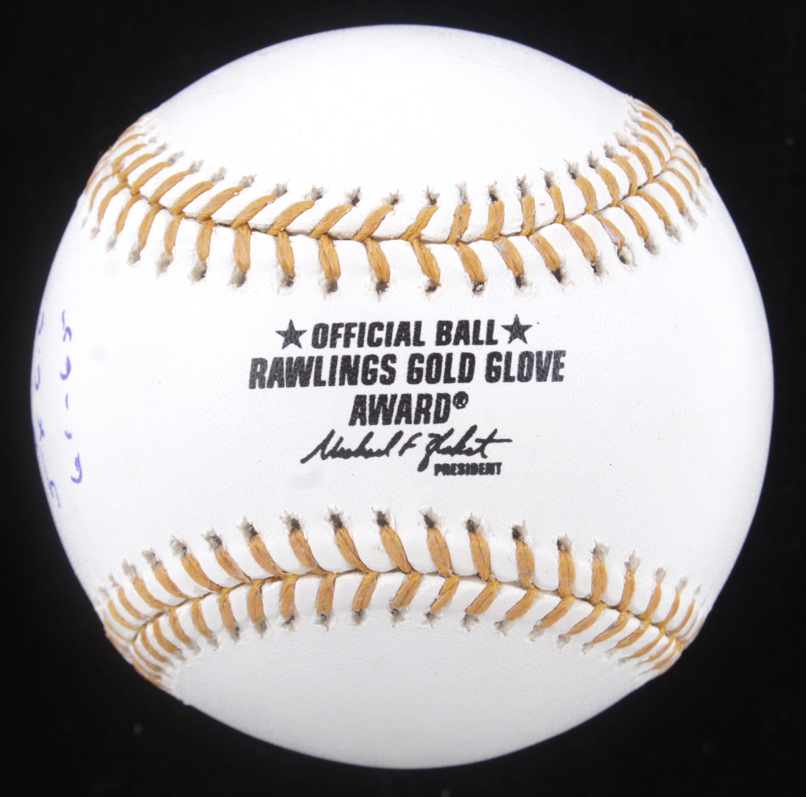 Bobby Richardson Signed Gold Glove Award Baseball Inscribed "5X G.G." & "61-65" (MAB Hologram) at PristineAuction.com Bobby Richardson Signed Gold Glove Award Baseball Inscribed "5X G.G." & "61-65" (MAB Hologram) at PristineAuction.com