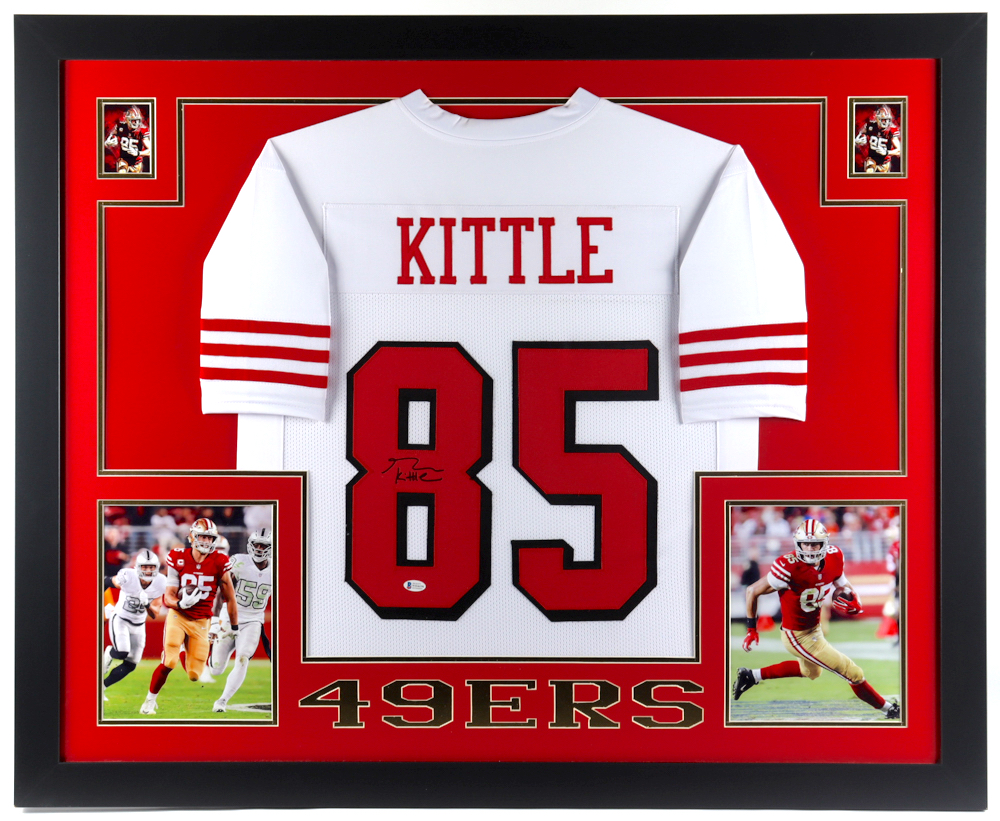 George Kittle Signed 35x43 Custom Framed Jersey Display (Beckett COA) at PristineAuction.com George Kittle Signed 35x43 Custom Framed Jersey Display (Beckett COA) at PristineAuction.com