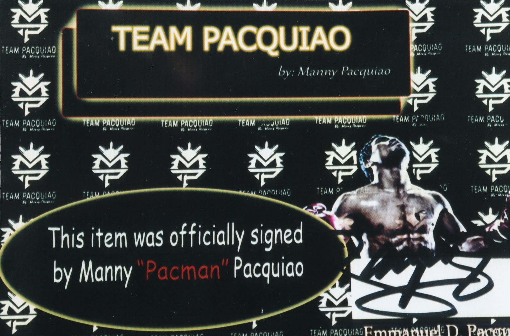 Manny Pacquiao Signed Boxing Gloves Inscribed "Pacman" (Pacquiao COA) at PristineAuction.com Manny Pacquiao Signed Boxing Gloves Inscribed "Pacman" (Pacquiao COA) at PristineAuction.com