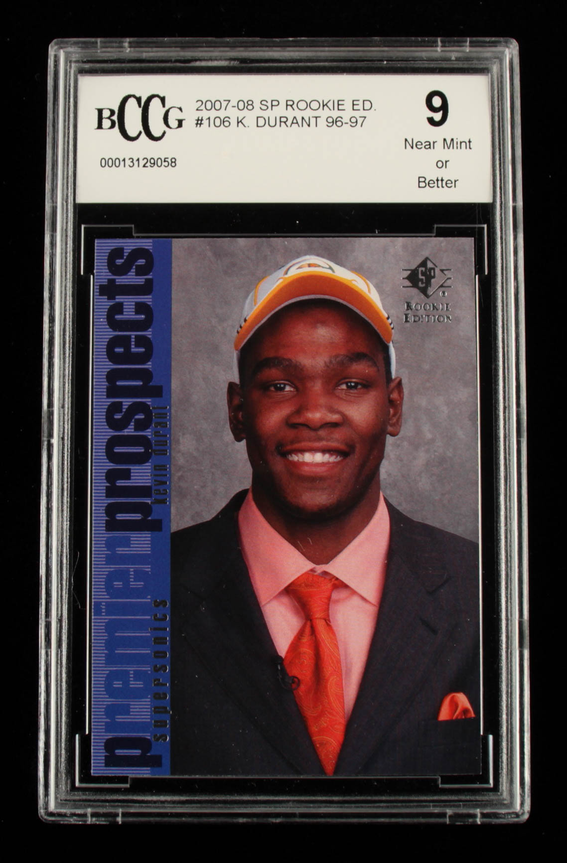 Kevin Durant 2007-08 SP Rookie Edition #106 96-97 (BCCG 9) at PristineAuction.com Kevin Durant 2007-08 SP Rookie Edition #106 96-97 (BCCG 9) at PristineAuction.com