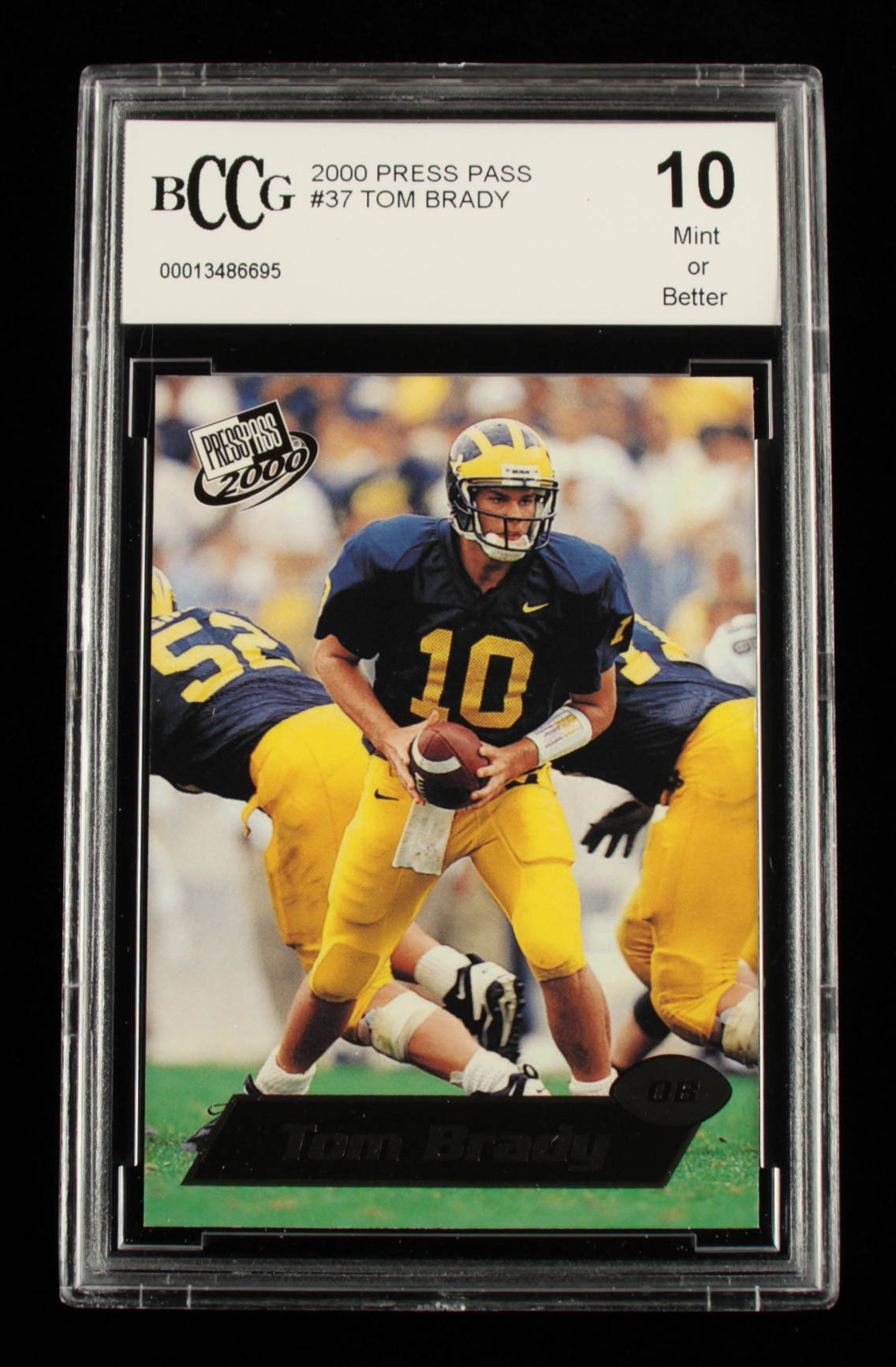 Tom Brady 2000 Press Pass #37 (BCCG 10) at PristineAuction.com Tom Brady 2000 Press Pass #37 (BCCG 10) at PristineAuction.com