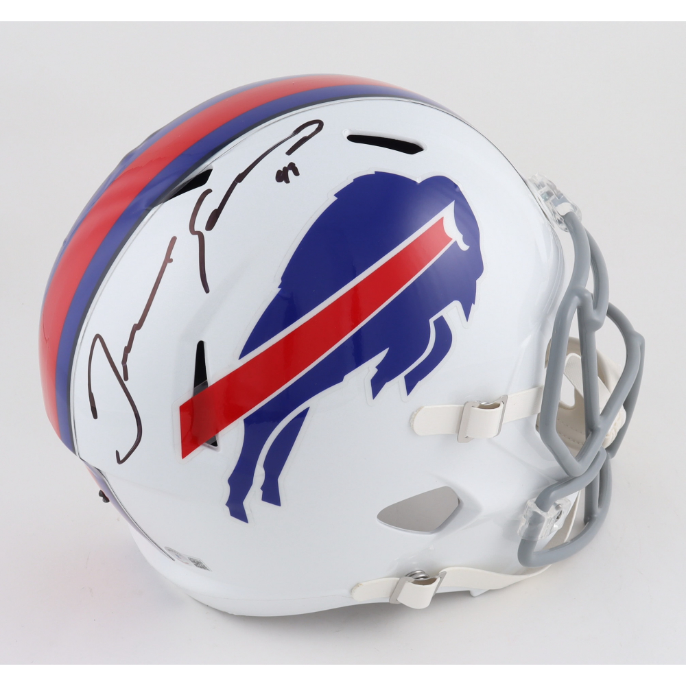 Tremaine Edmunds Signed Bills Full-Size Speed Helmet (Beckett) at PristineAuction.com