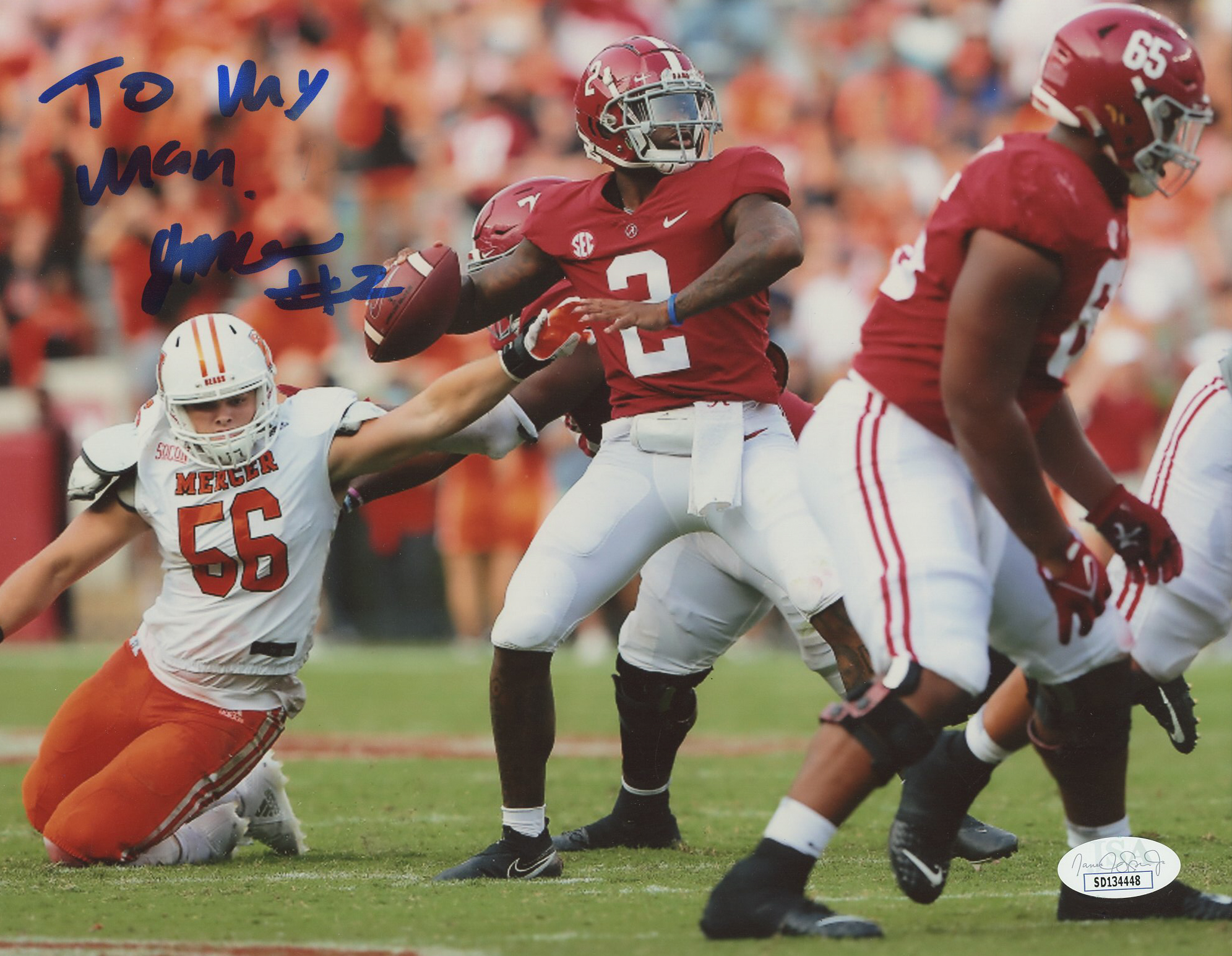 Jalen Milroe Signed Alabama Crimson Tide 8x10 Photo (JSA COA) at PristineAuction.com Jalen Milroe Signed Alabama Crimson Tide 8x10 Photo (JSA COA) at PristineAuction.com