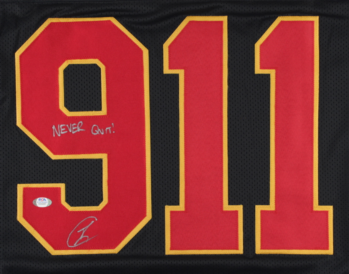 Robert O'Neill Signed "The Operator" 9/11 Tribute Jersey Inscribed "Never Quit!" (PSA Hologram) at PristineAuction.com Robert O'Neill Signed "The Operator" 9/11 Tribute Jersey Inscribed "Never Quit!" (PSA Hologram) at PristineAuction.com