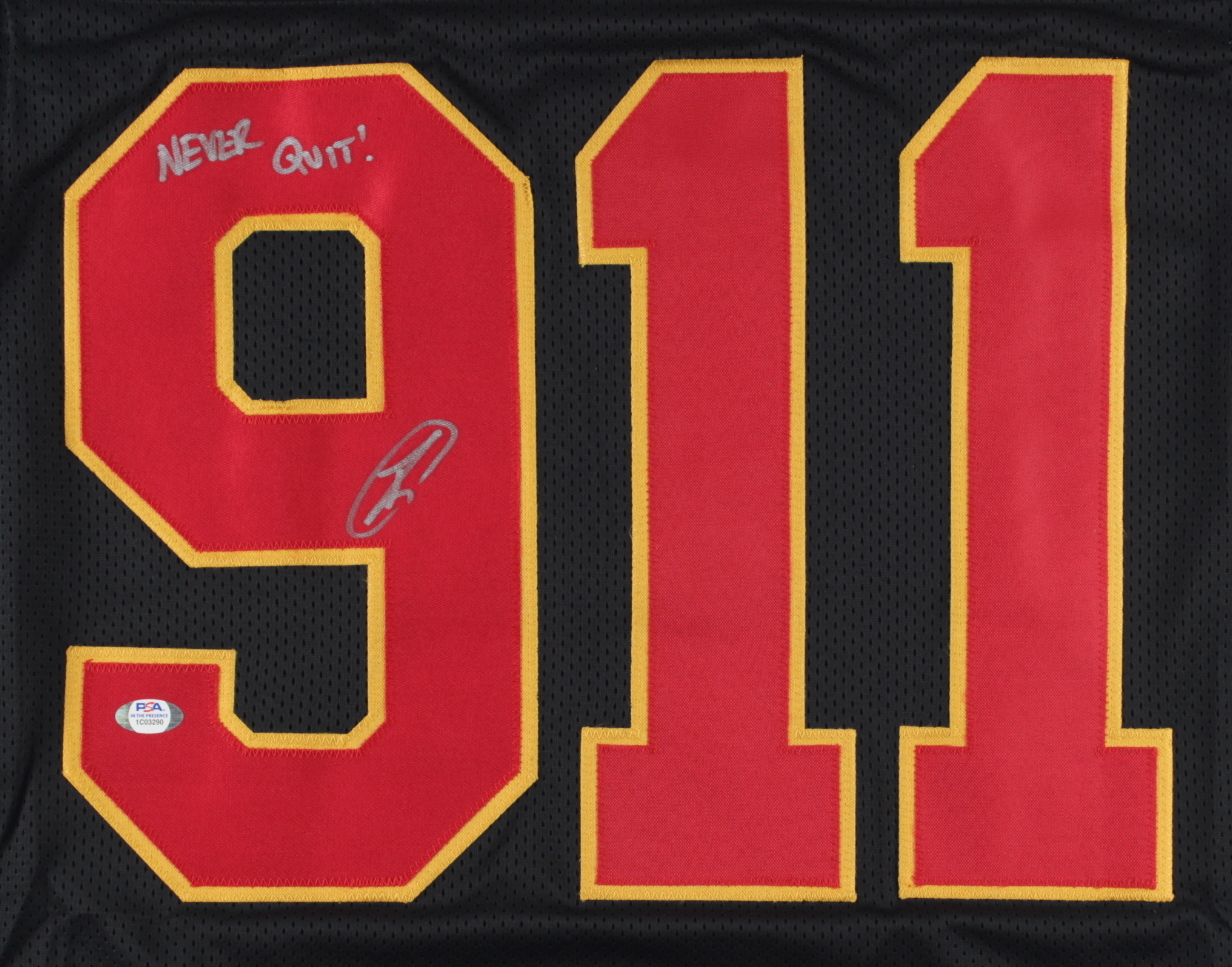 Robert O'Neill Signed "The Operator" 9/11 Tribute Jersey Inscribed "Never Quit!" (PSA Hologram) at PristineAuction.com Robert O'Neill Signed "The Operator" 9/11 Tribute Jersey Inscribed "Never Quit!" (PSA Hologram) at PristineAuction.com