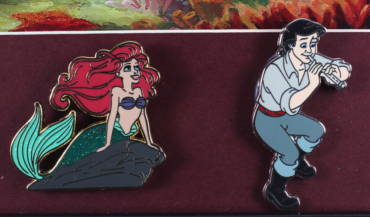 Thomas Kinkade "The Little Mermaid" 16x16 Custom Framed Print Display with (2) Movie Pins at PristineAuction.com Thomas Kinkade "The Little Mermaid" 16x16 Custom Framed Print Display with (2) Movie Pins at PristineAuction.com