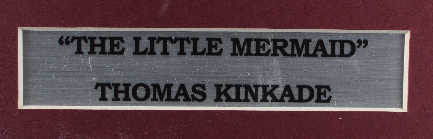 Thomas Kinkade "The Little Mermaid" 16x16 Custom Framed Print Display with (2) Movie Pins at PristineAuction.com Thomas Kinkade "The Little Mermaid" 16x16 Custom Framed Print Display with (2) Movie Pins at PristineAuction.com