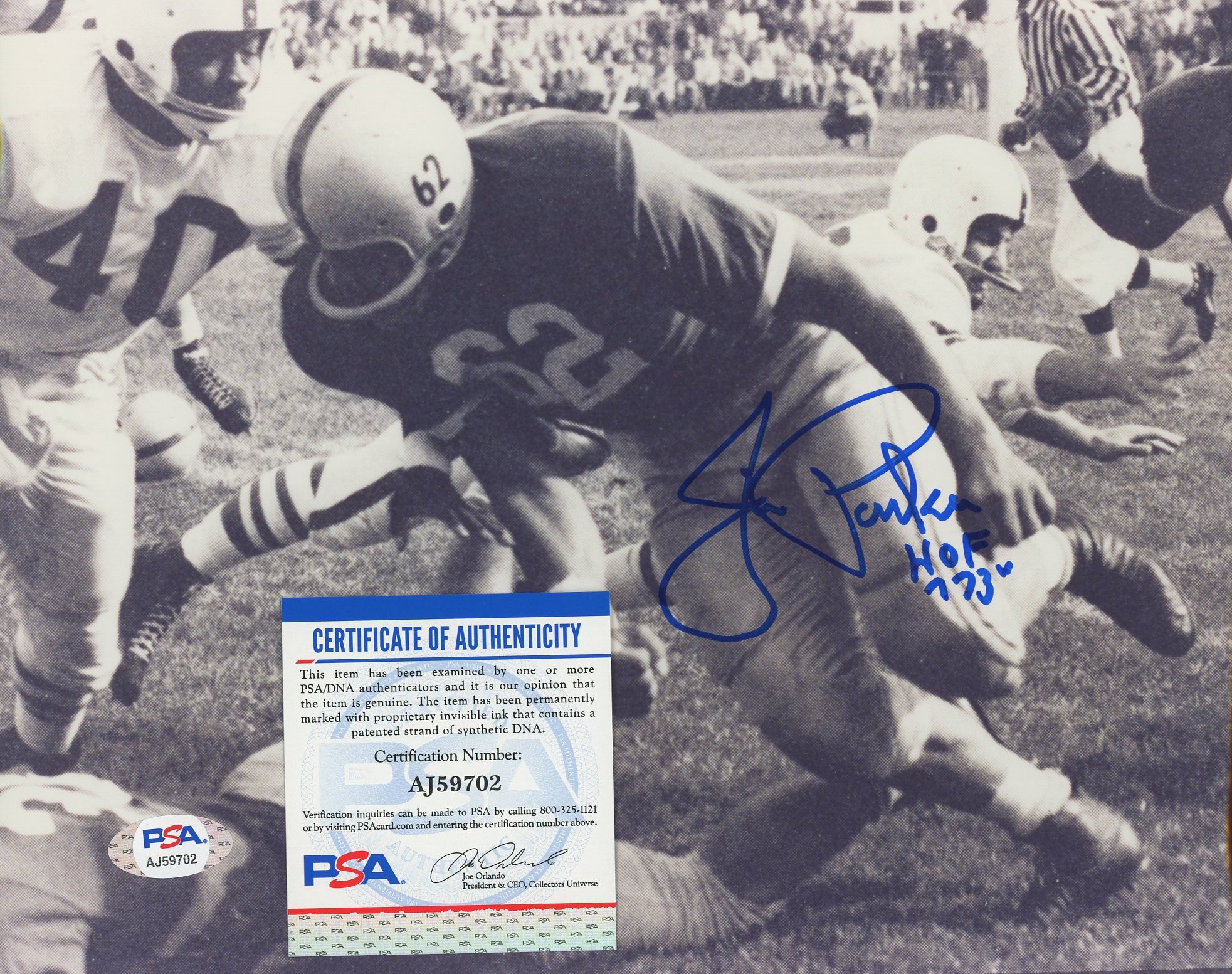 Jim Parker Signed Colts 8x10 Photo Inscribed "HOF 73" (PSA COA) at PristineAuction.com Jim Parker Signed Colts 8x10 Photo Inscribed "HOF 73" (PSA COA) at PristineAuction.com