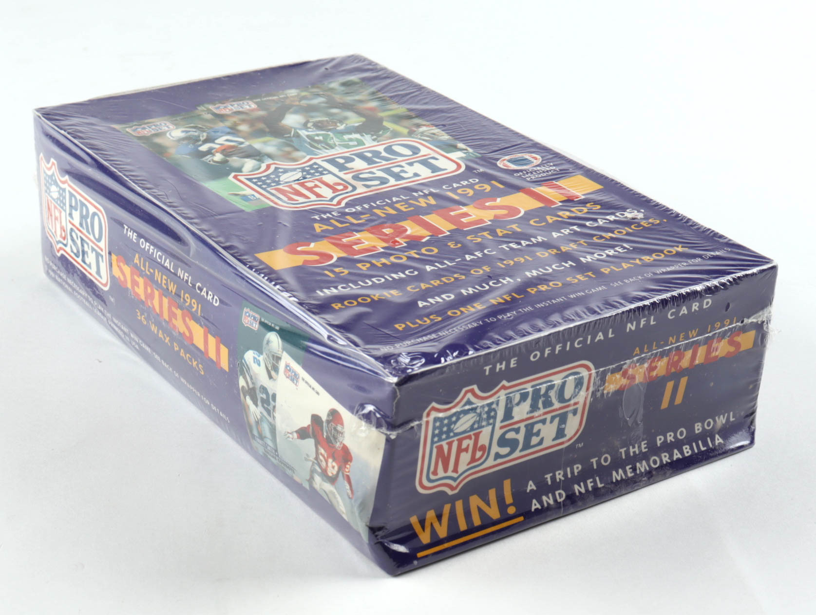 1991 Pro Set Series 2 Football Wax Box with (36) Packs at PristineAuction.com 1991 Pro Set Series 2 Football Wax Box with (36) Packs at PristineAuction.com