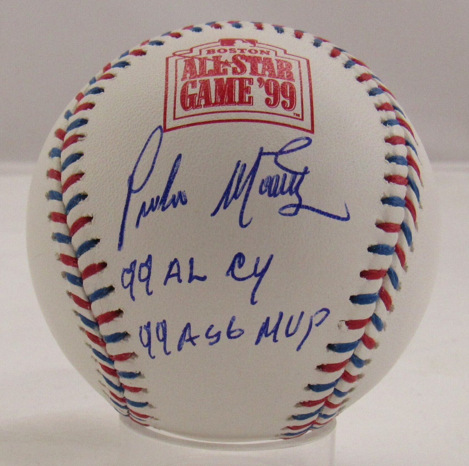 Pedro Martinez Signed 1999 All-Star Game Logo Baseball Inscribed "99 AL CY" & "99 ASG MVP" (JSA Hologram) at PristineAuction.com Pedro Martinez Signed 1999 All-Star Game Logo Baseball Inscribed "99 AL CY" & "99 ASG MVP" (JSA Hologram) at PristineAuction.com