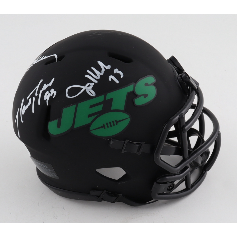New York Sack Exchange Jets Eclipse Alternate Speed Mini Helmet Signed