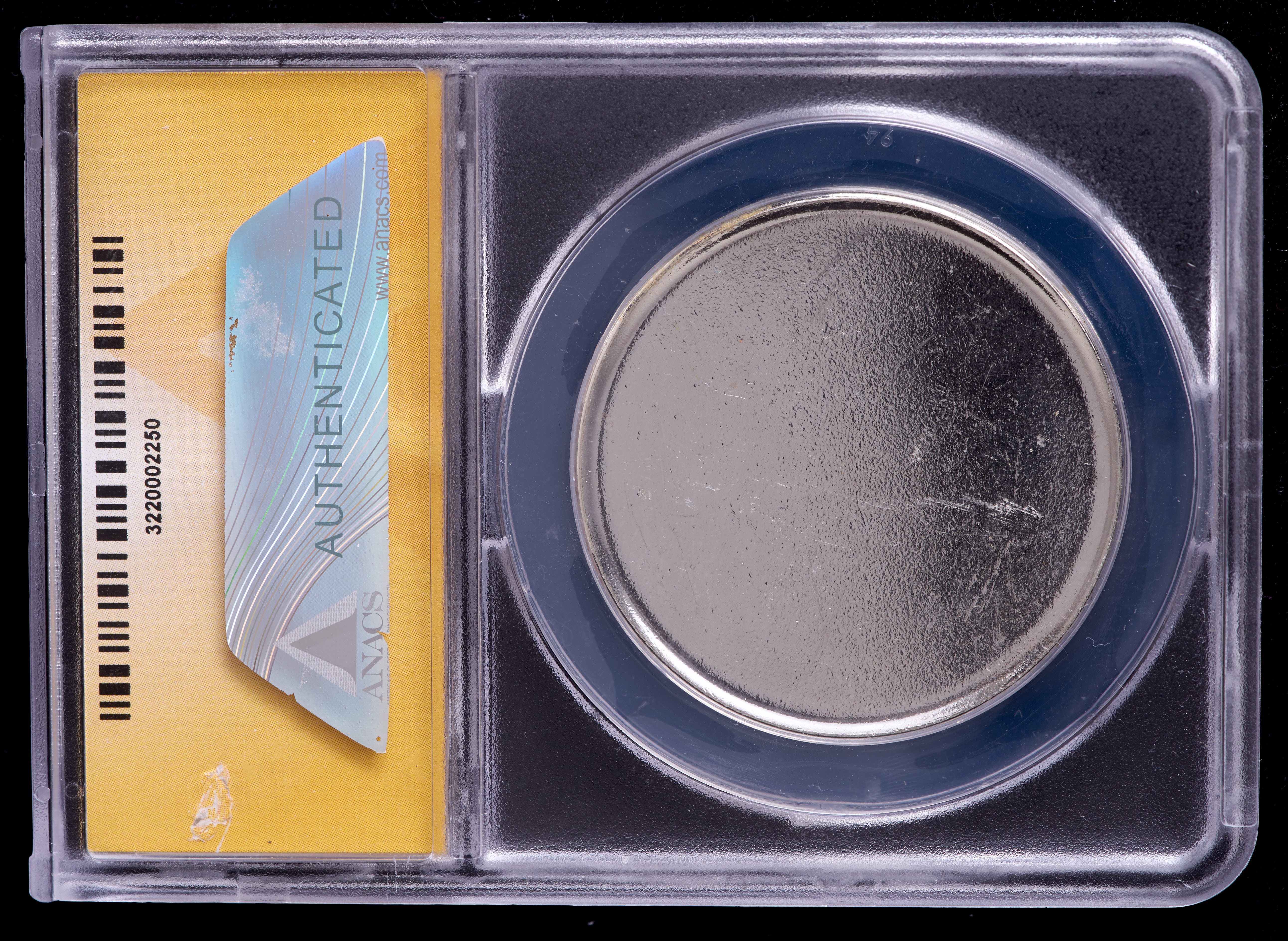 No Date Commemorative Silver Dollar Size Planchet, Type II 90% Silver - Diameter 37.5mm, Weight 26.73 grams (ANACS MS60) at PristineAuction.com No Date Commemorative Silver Dollar Size Planchet, Type II 90% Silver - Diameter 37.5mm, Weight 26.73 grams (ANACS MS60) at PristineAuction.com