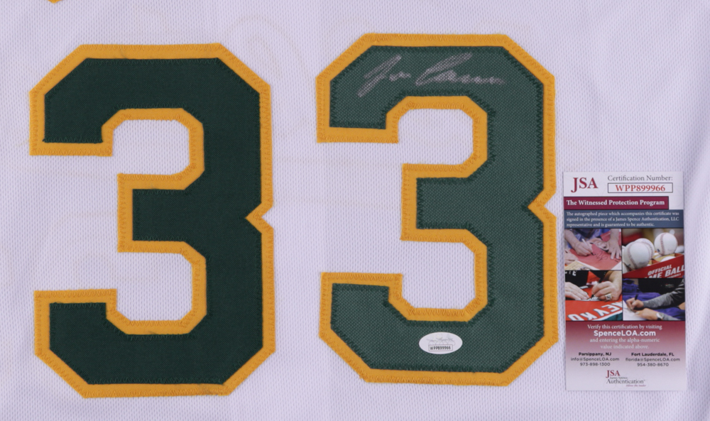 Jose Canseco Signed Jersey (JSA COA) at PristineAuction.com Jose Canseco Signed Jersey (JSA COA) at PristineAuction.com