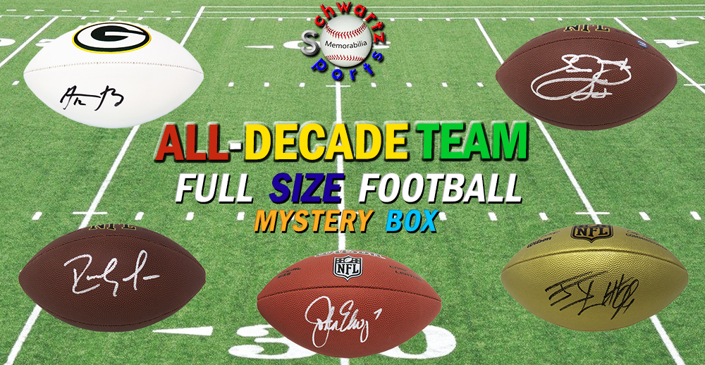 Schwartz Sports Football All-Decade Team Signed Full-Size Football - Series 2 (Limited to 100) (EVERY FOOTBALL SIGNED BY A 1st or 2nd ALL-DECADE TEAM PLAYER!!) at PristineAuction.com Schwartz Sports Football All-Decade Team Signed Full-Size Football - Series 2 (Limited to 100) (EVERY FOOTBALL SIGNED BY A 1st or 2nd ALL-DECADE TEAM PLAYER!!) at PristineAuction.com