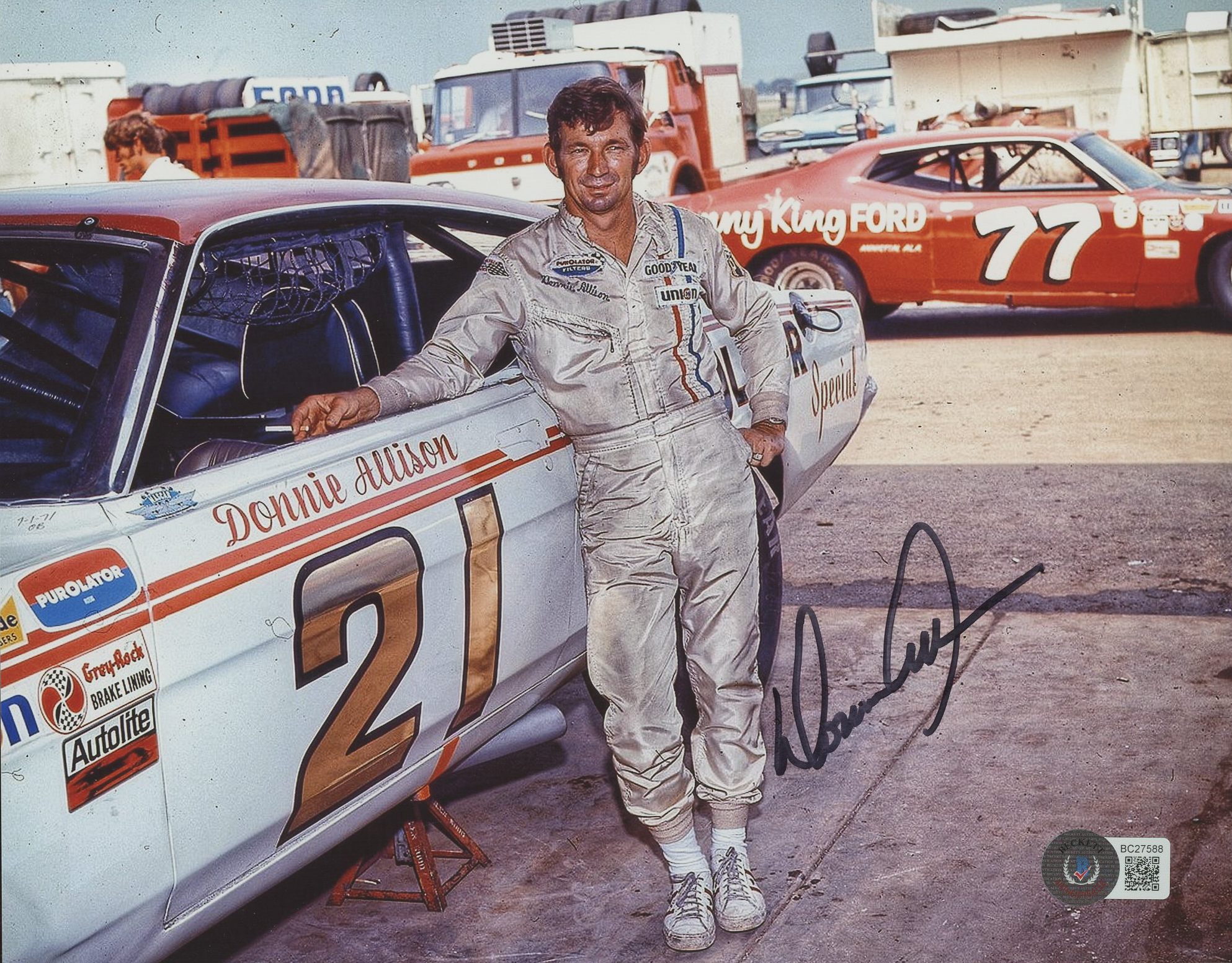 Donnie Allison Signed NASCAR 8x10 Photo (Beckett COA) at PristineAuction.com Donnie Allison Signed NASCAR 8x10 Photo (Beckett COA) at PristineAuction.com