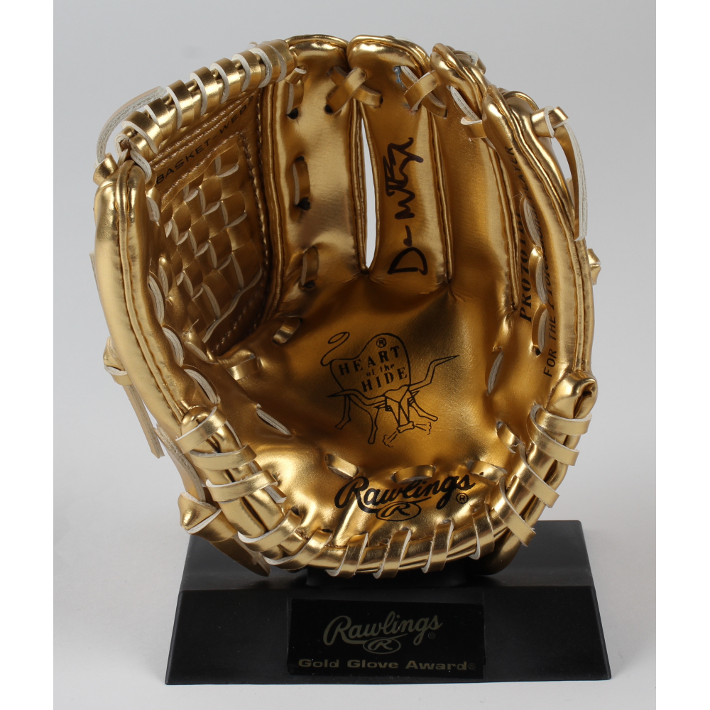 Don Mattingly Signed Rawlings Mini Gold Baseball Glove (Beckett COA