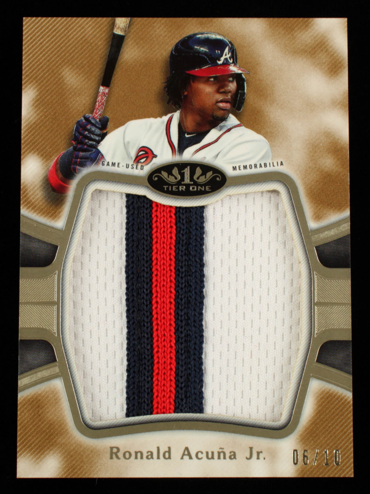 Ronald Acuna Jr. 2020 Topps Tier One Prodigious Patches #PPRAJ #6/10