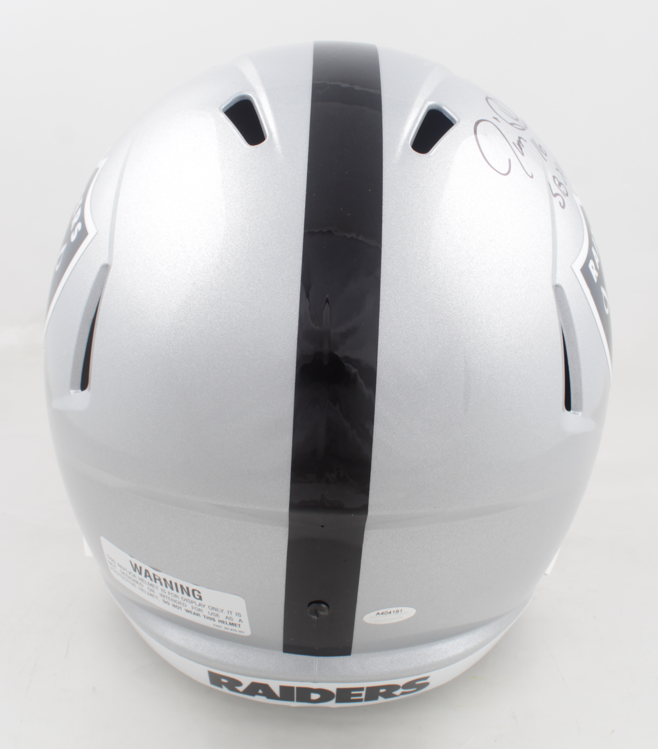 Jim Plunkett Signed Raiders Full-Size Speed Helmet Inscribed "SB XV MVP" (Schwartz) at PristineAuction.com Jim Plunkett Signed Raiders Full-Size Speed Helmet Inscribed "SB XV MVP" (Schwartz) at PristineAuction.com