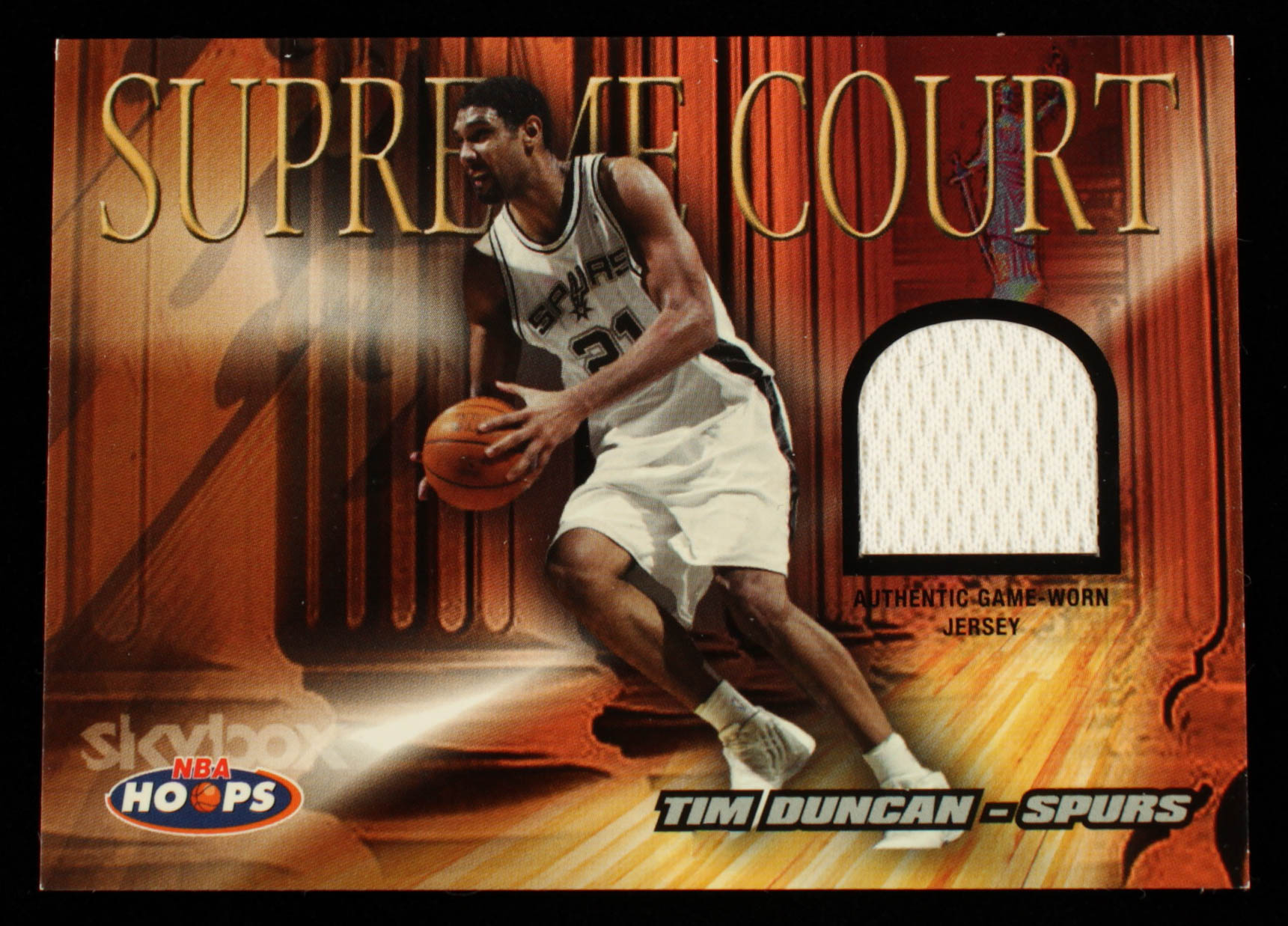 Tim Duncan 2004-05 Hoops Supreme Court Jerseys #TD at PristineAuction.com Tim Duncan 2004-05 Hoops Supreme Court Jerseys #TD at PristineAuction.com
